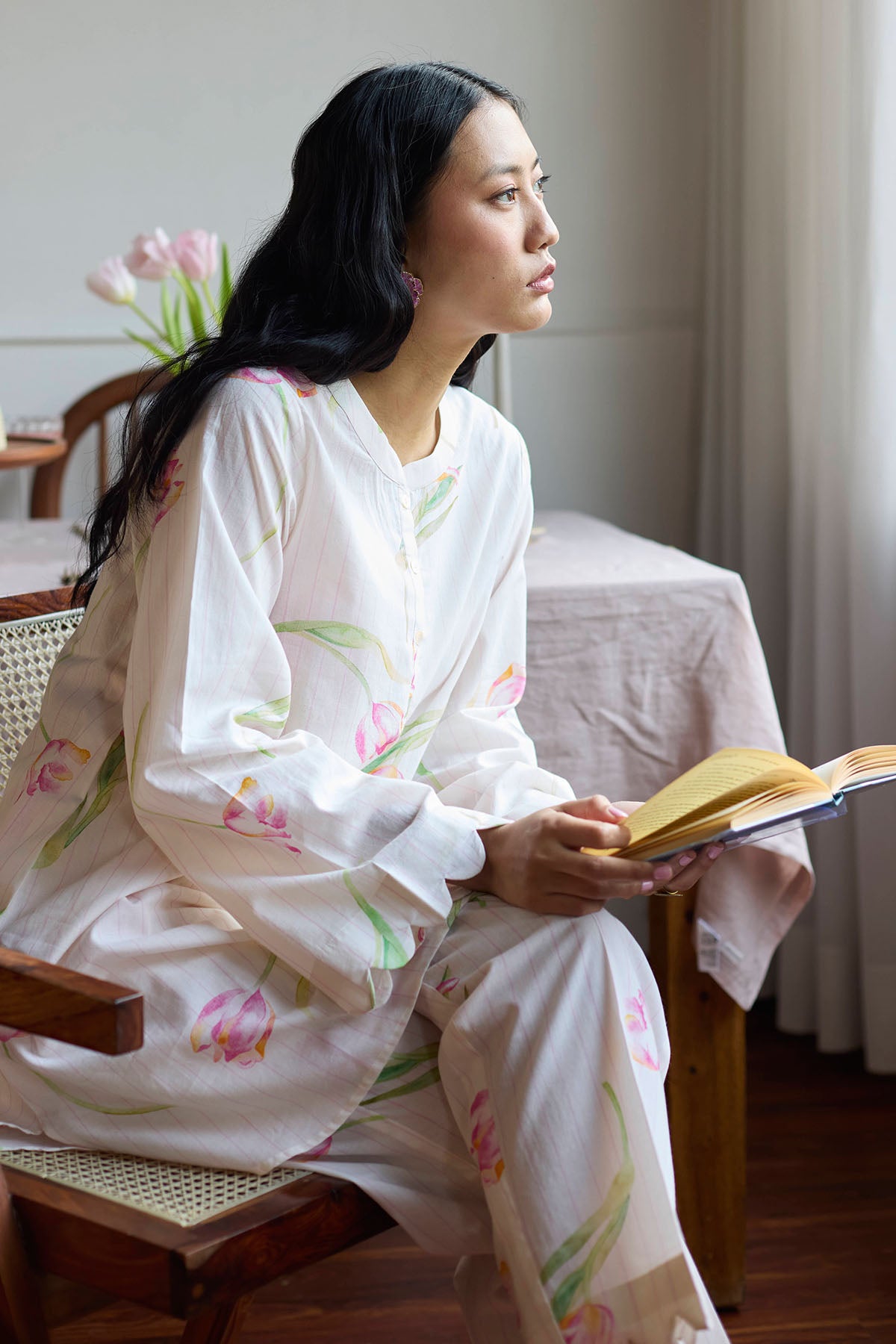 Ivory Tulip Printed Co-ord Set