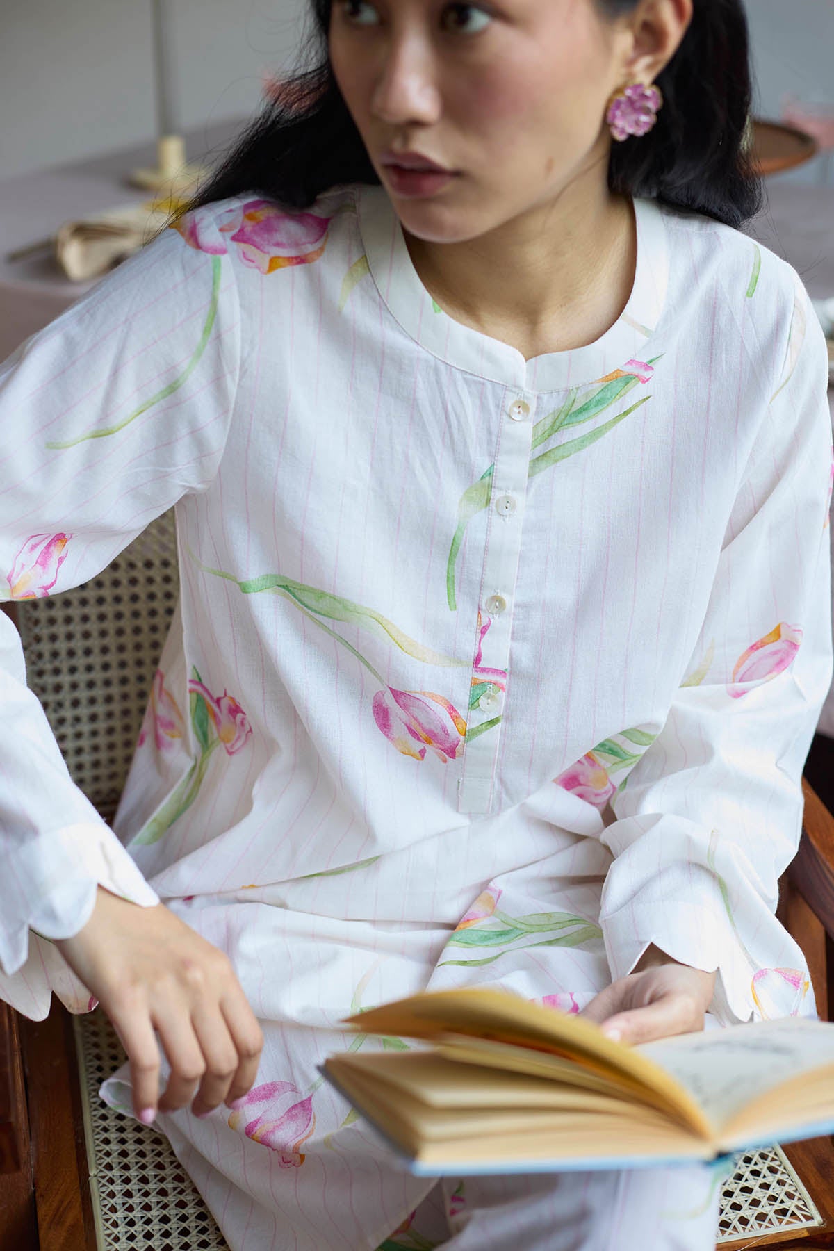 Ivory Tulip Printed Co-ord Set