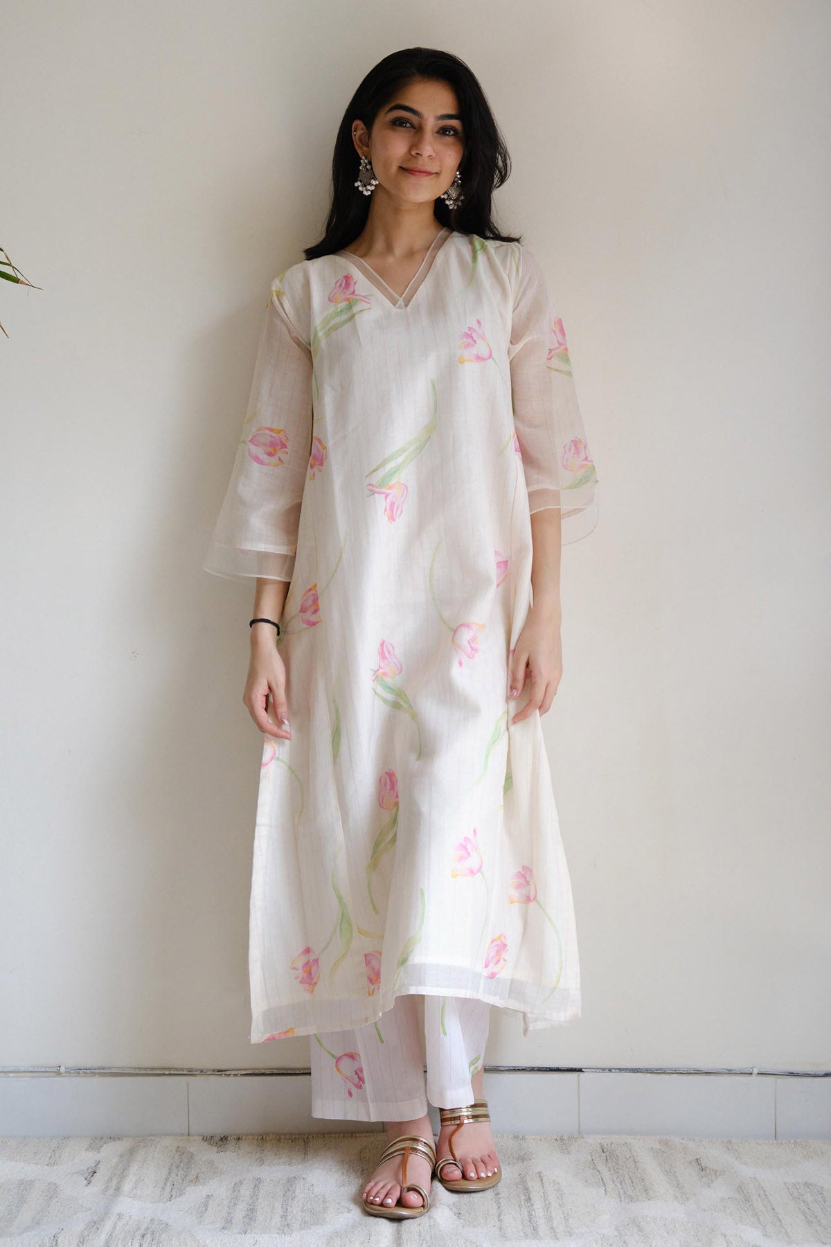 Ivory Tulip Printed Kurta Set