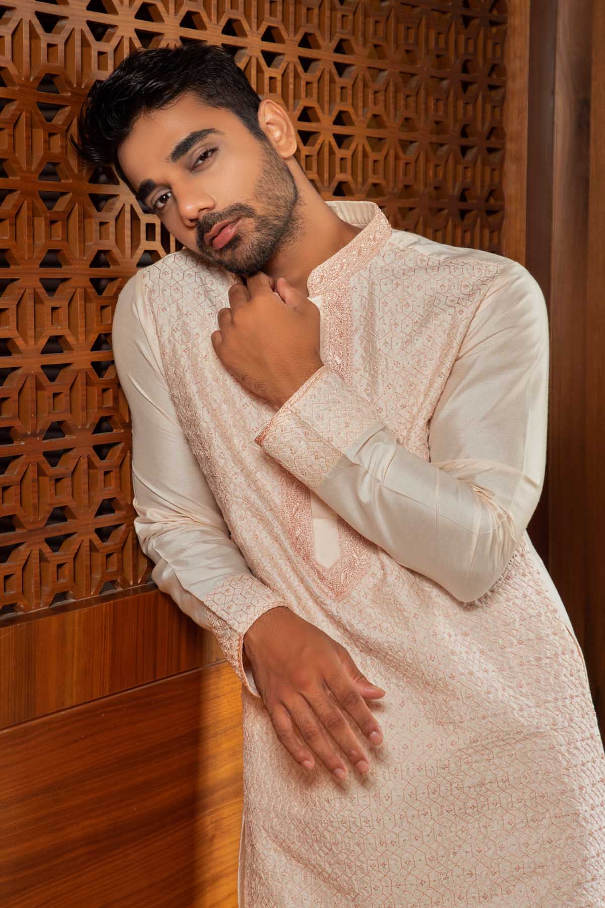 Jaal Embroidered Kurta Set
