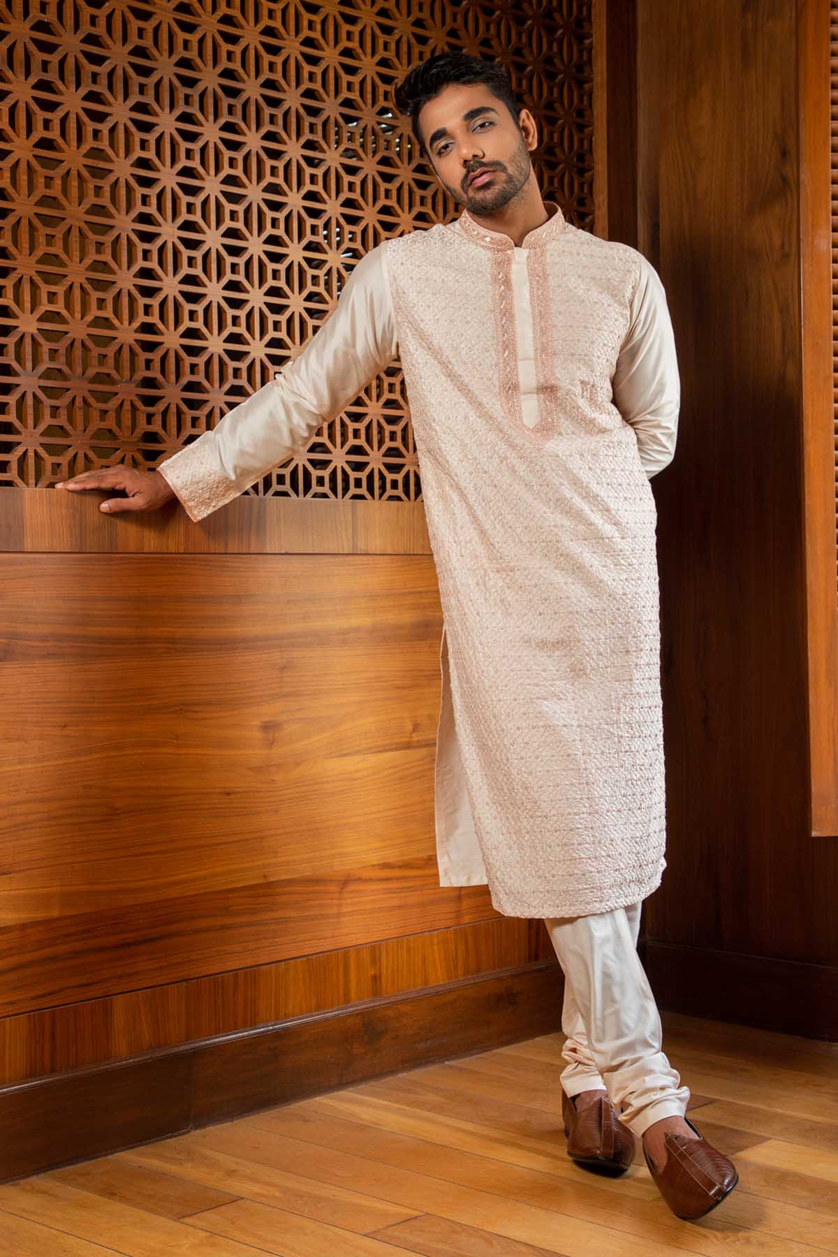 Jaal Embroidered Kurta Set