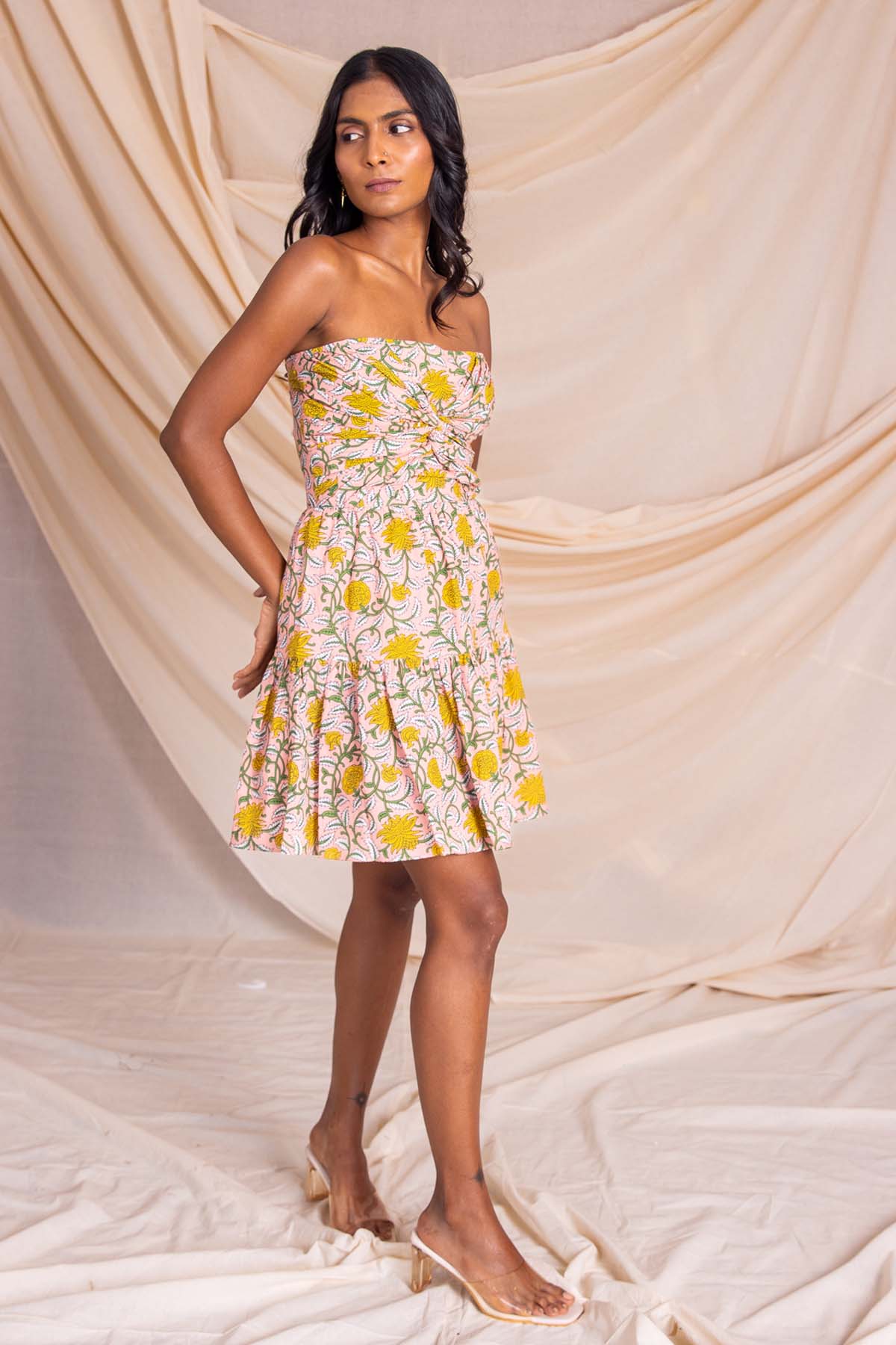 Jaal Print Tube Dress