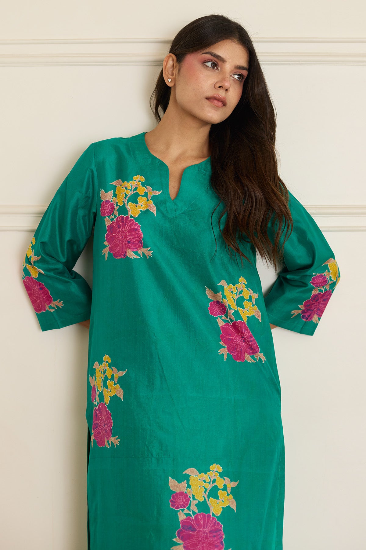 Jade Block Print Kurta & Pants