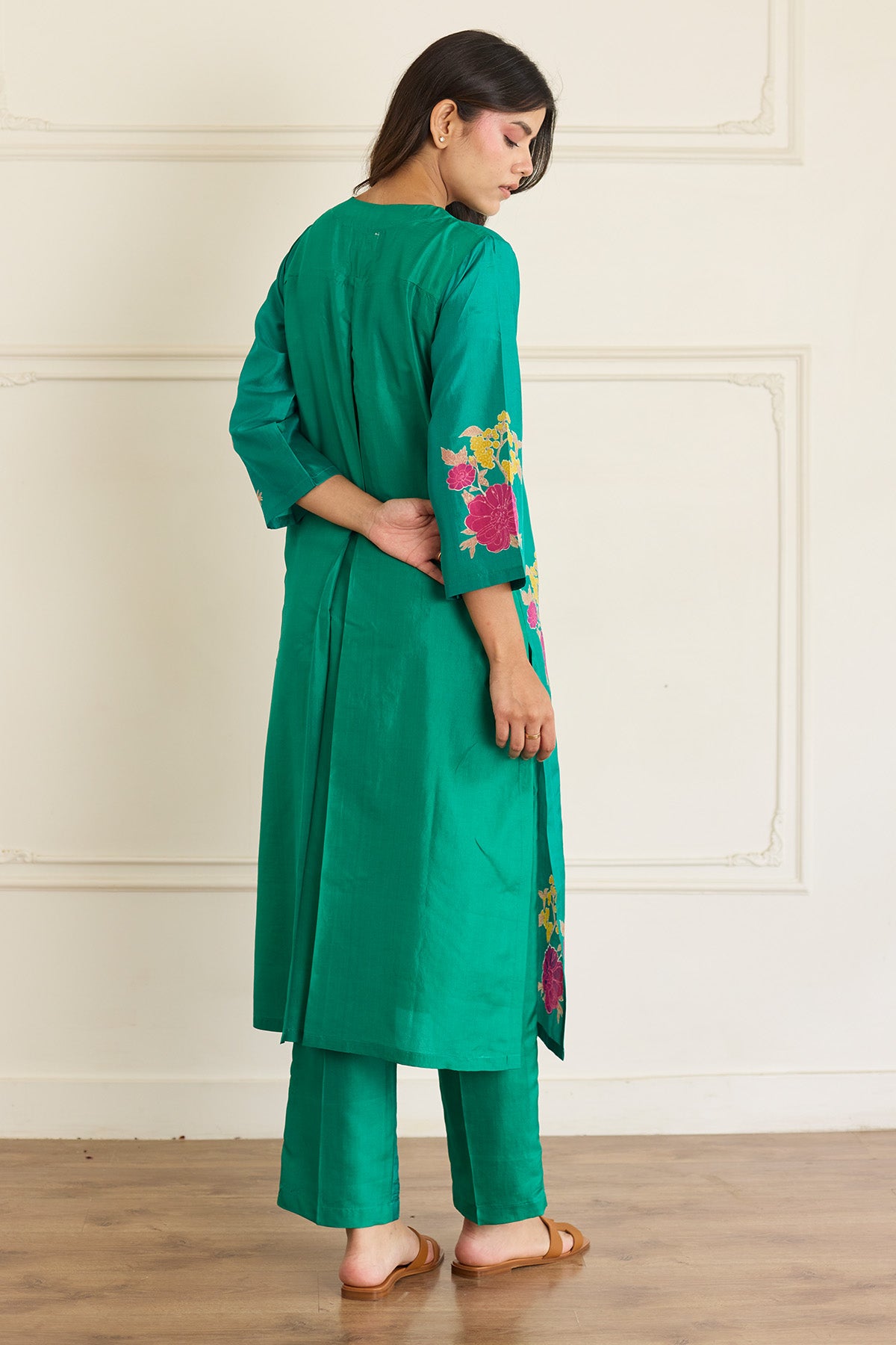 Jade Block Print Kurta & Pants