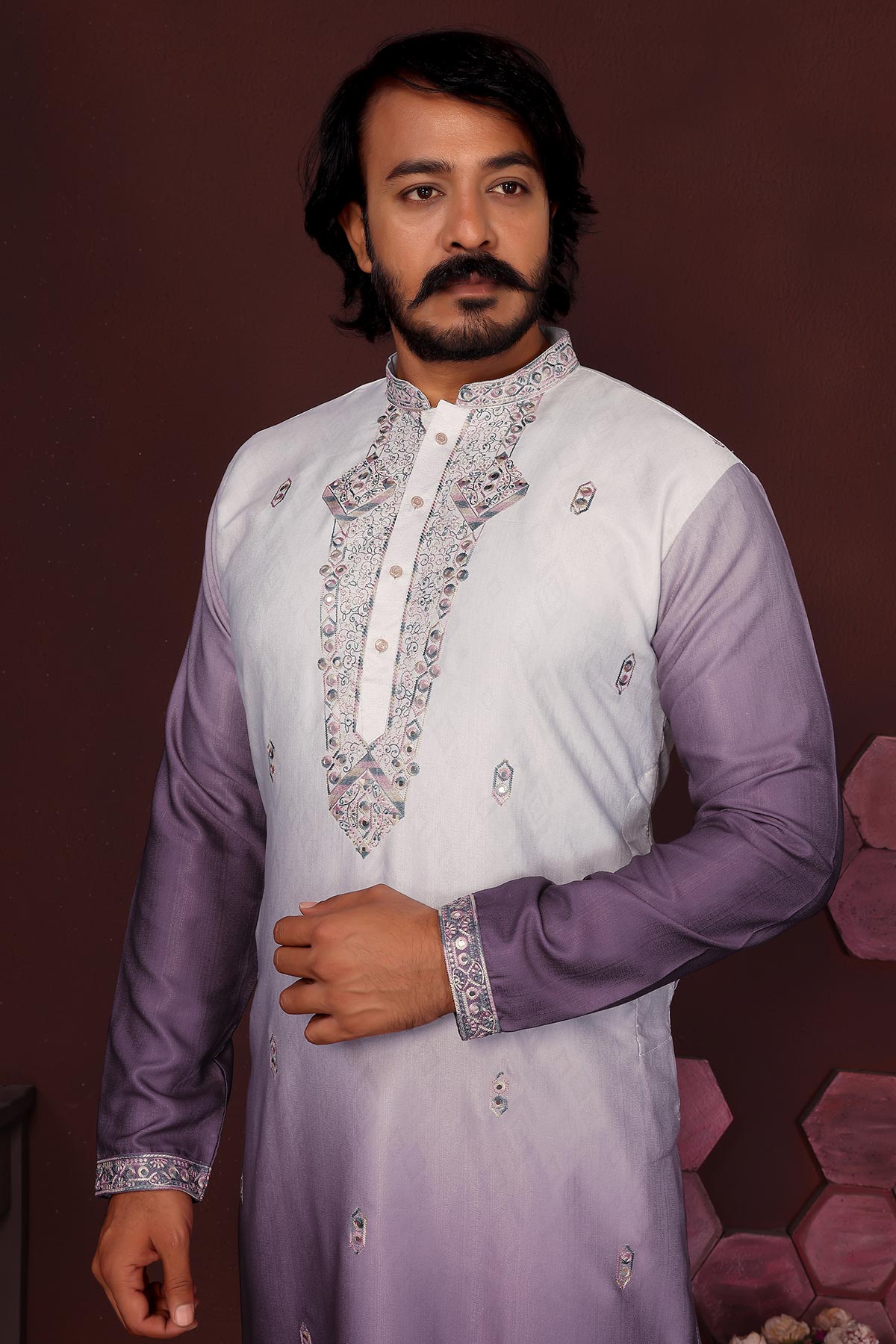 Jamuni Cotton Sequins Kurta Set