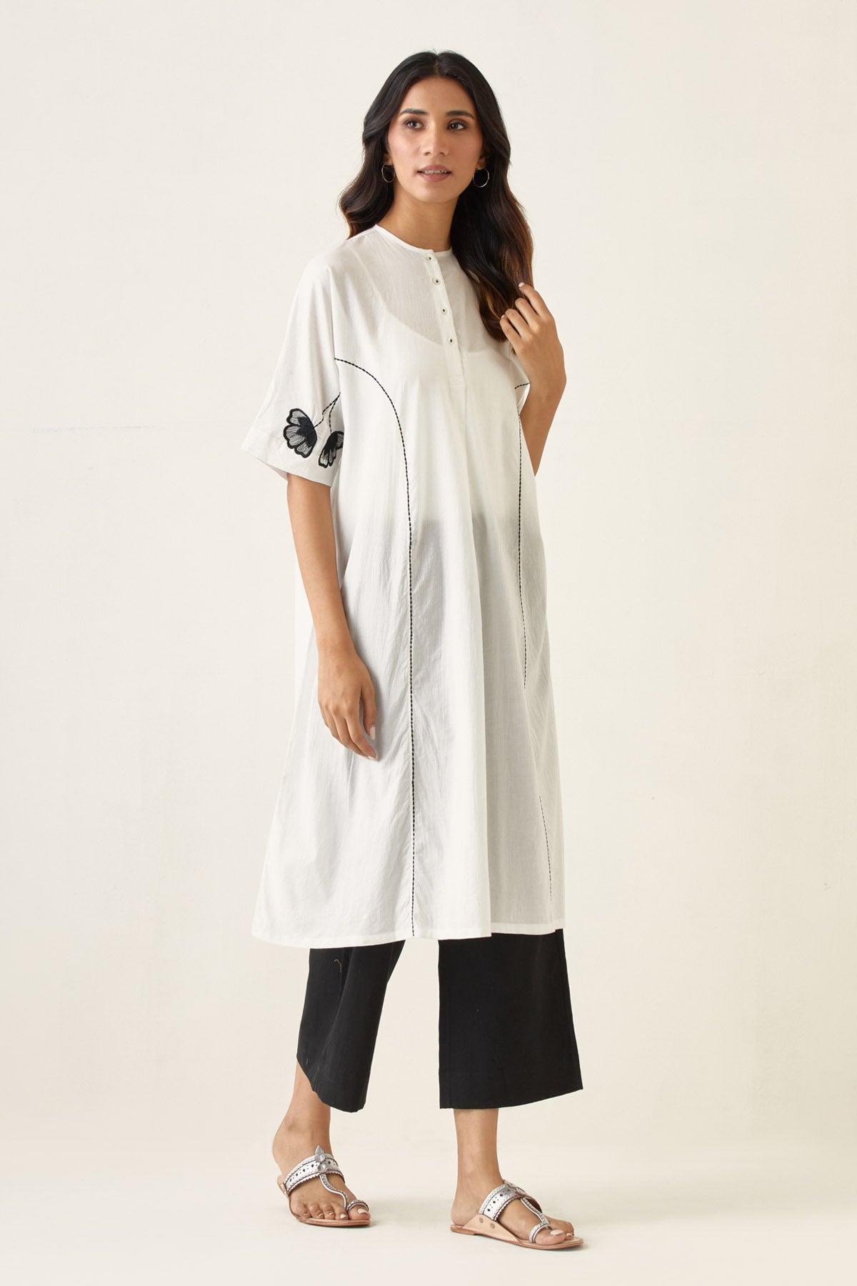 Embellished Short Kurta & Pants