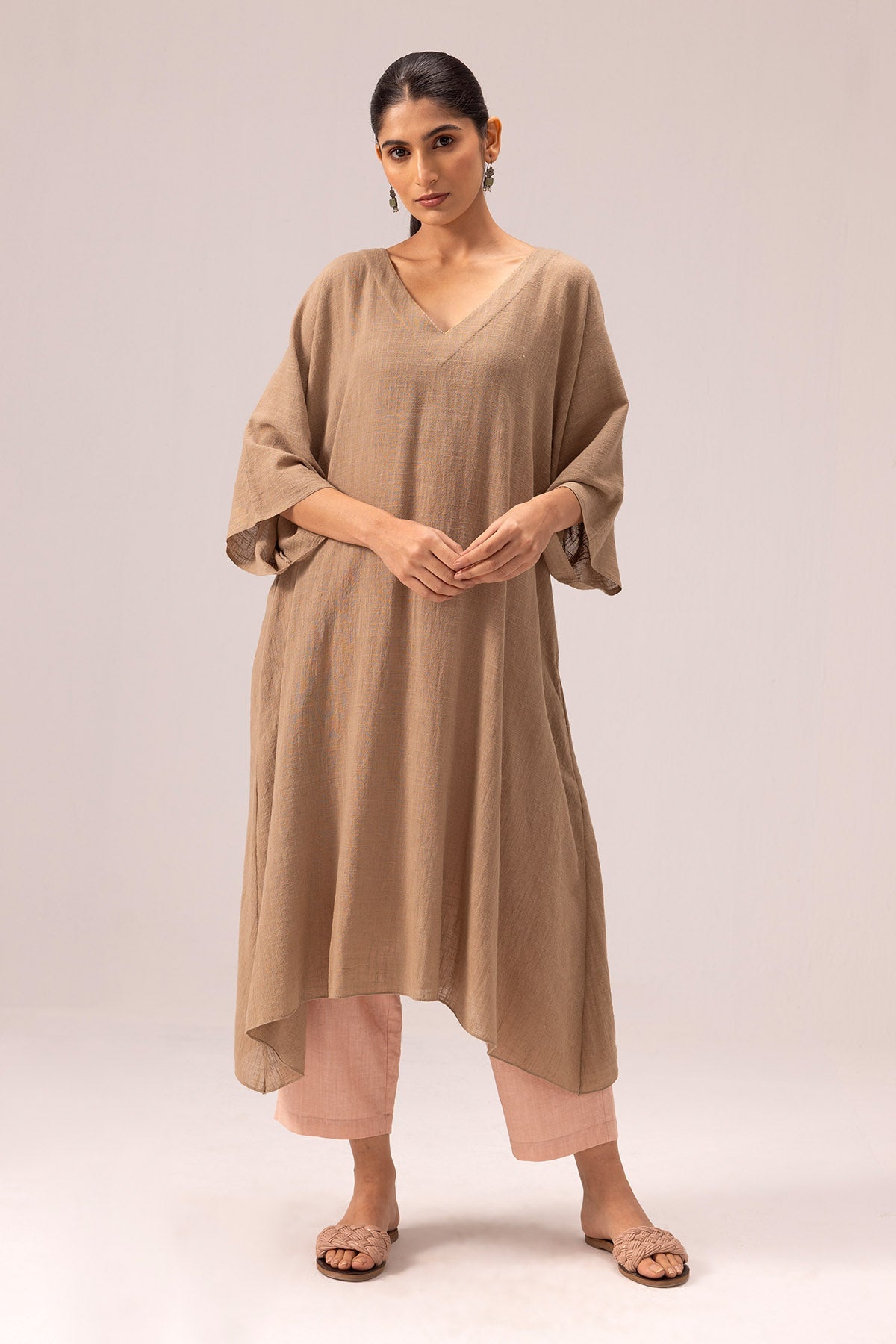 Buy Kaftan Style Brown Kurta Set By Label Shreya Sharma For Women Online at ScrollnShops