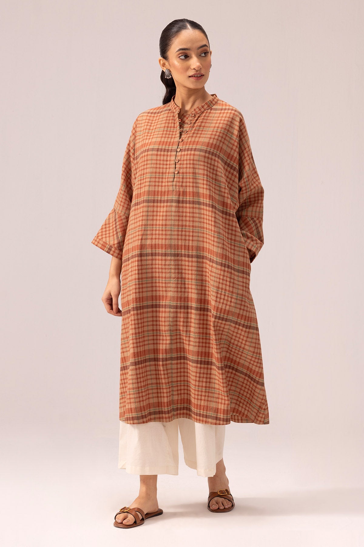 Buy Kaftan Style Cotton Kurta Set By Label Shreya Sharma For Women Online at ScrollnShops