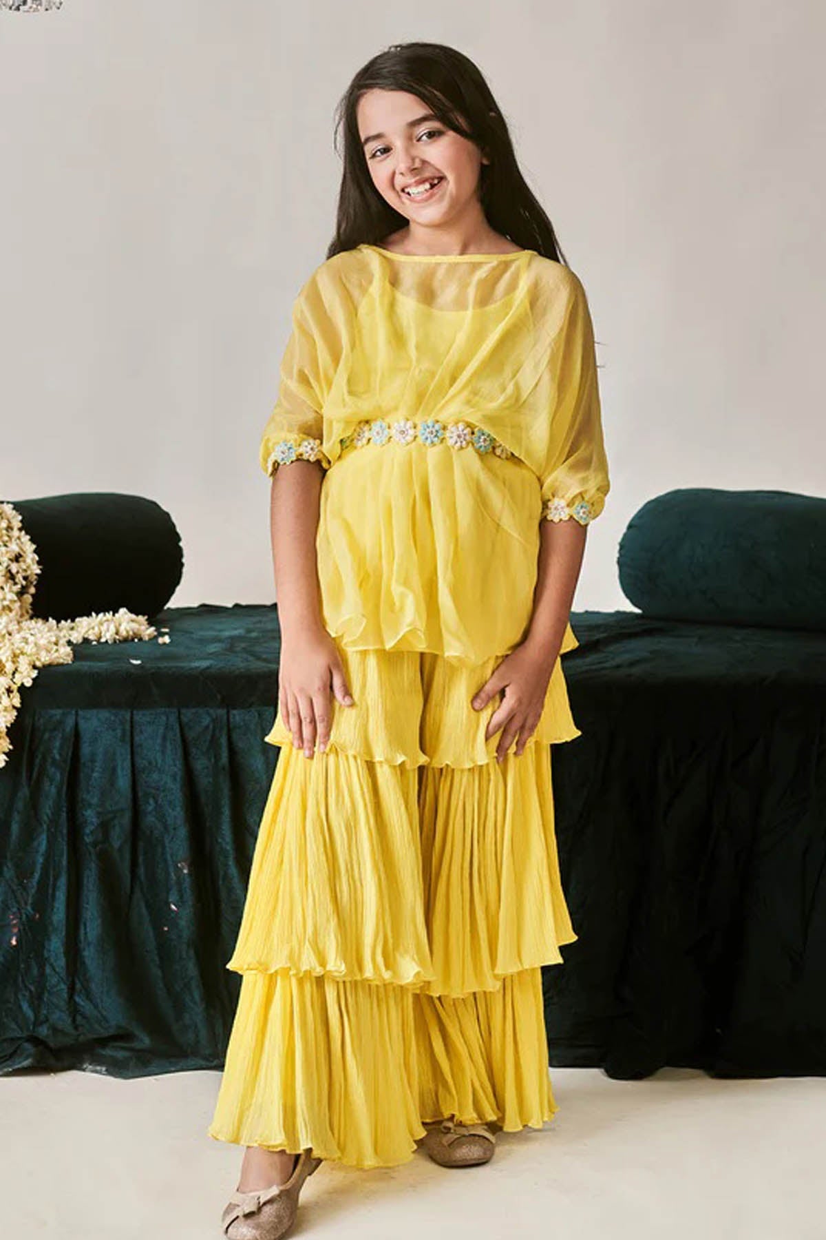 Designer Littleens Kaftan Style Kurta & Sharara Set For Kids (Boys & Girls) Available online at ScrollnShops