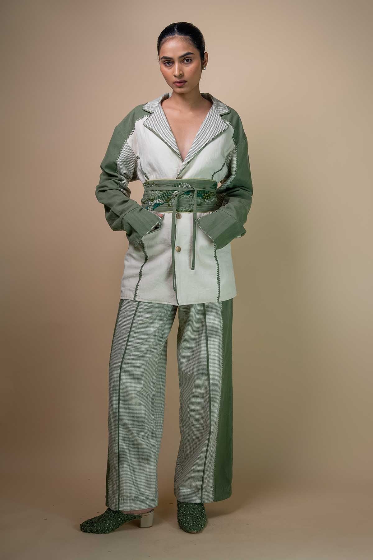 Kala Cotton Colorblock Blazer