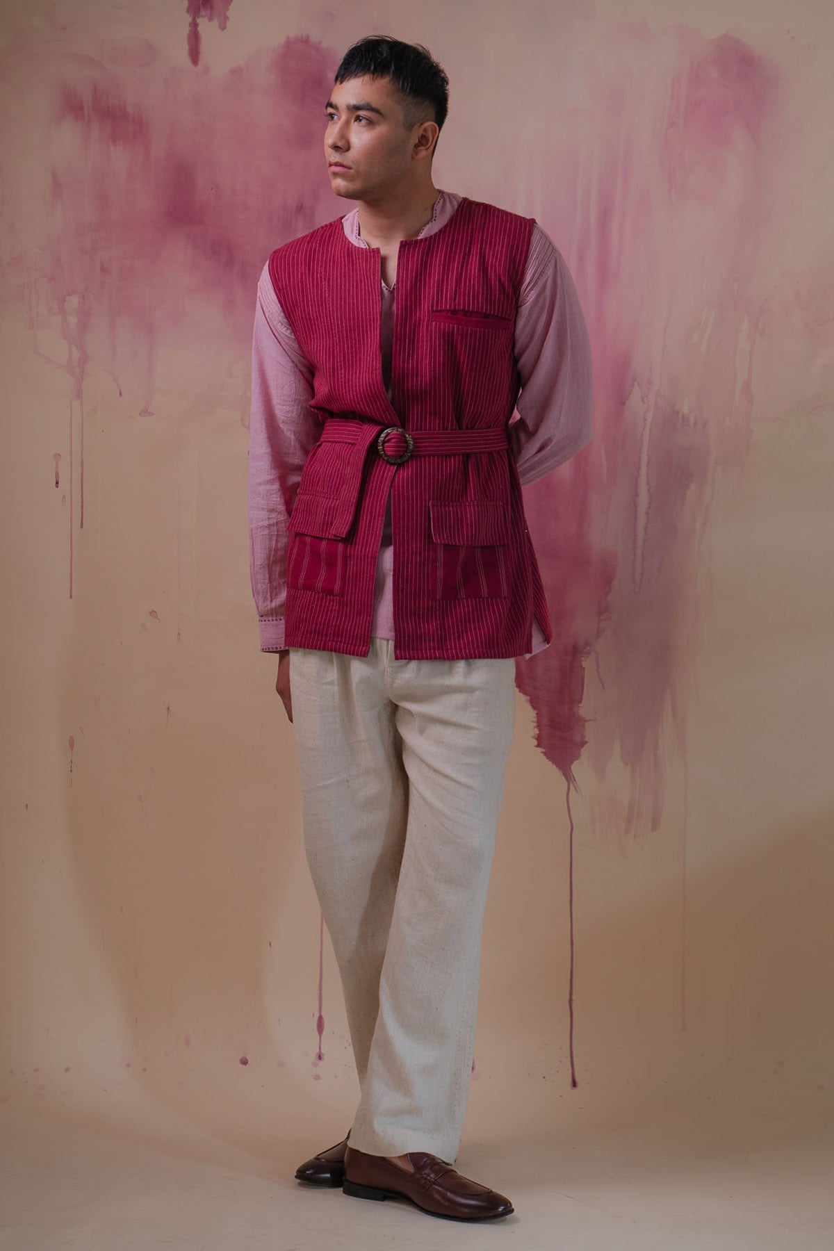 Buy Designer Kala Cotton Jacket & Pant Set By Lafaani