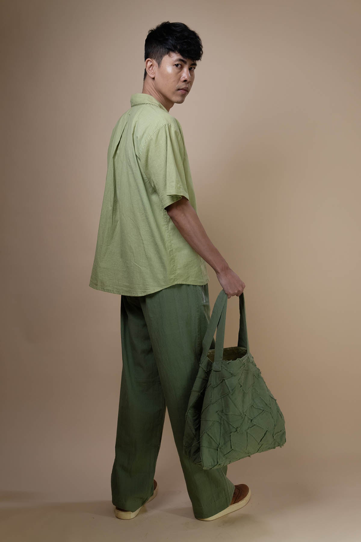 Kala Cotton Olive Tapered Pants