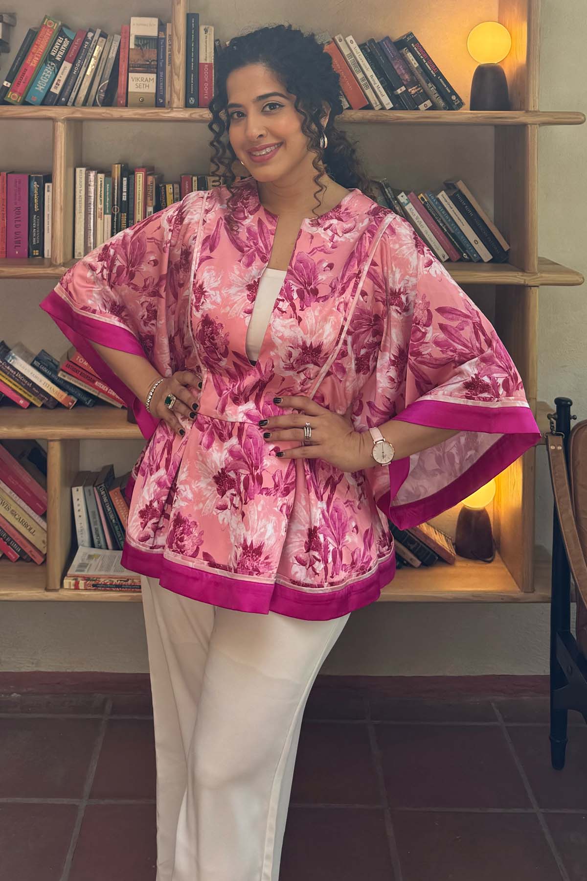 Buy Printed Peplum Top Set by Mandira Wirk