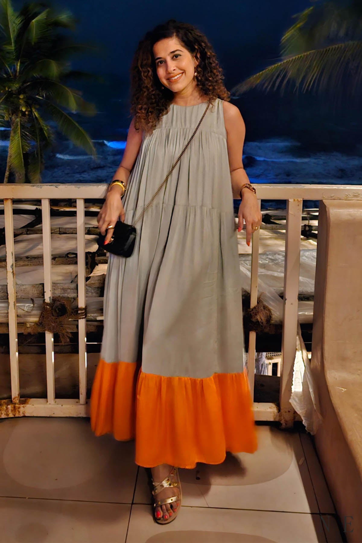 Buy Neora by Nehal ChopraHalter Neck Sleeveless Maxi Dress for Women Online