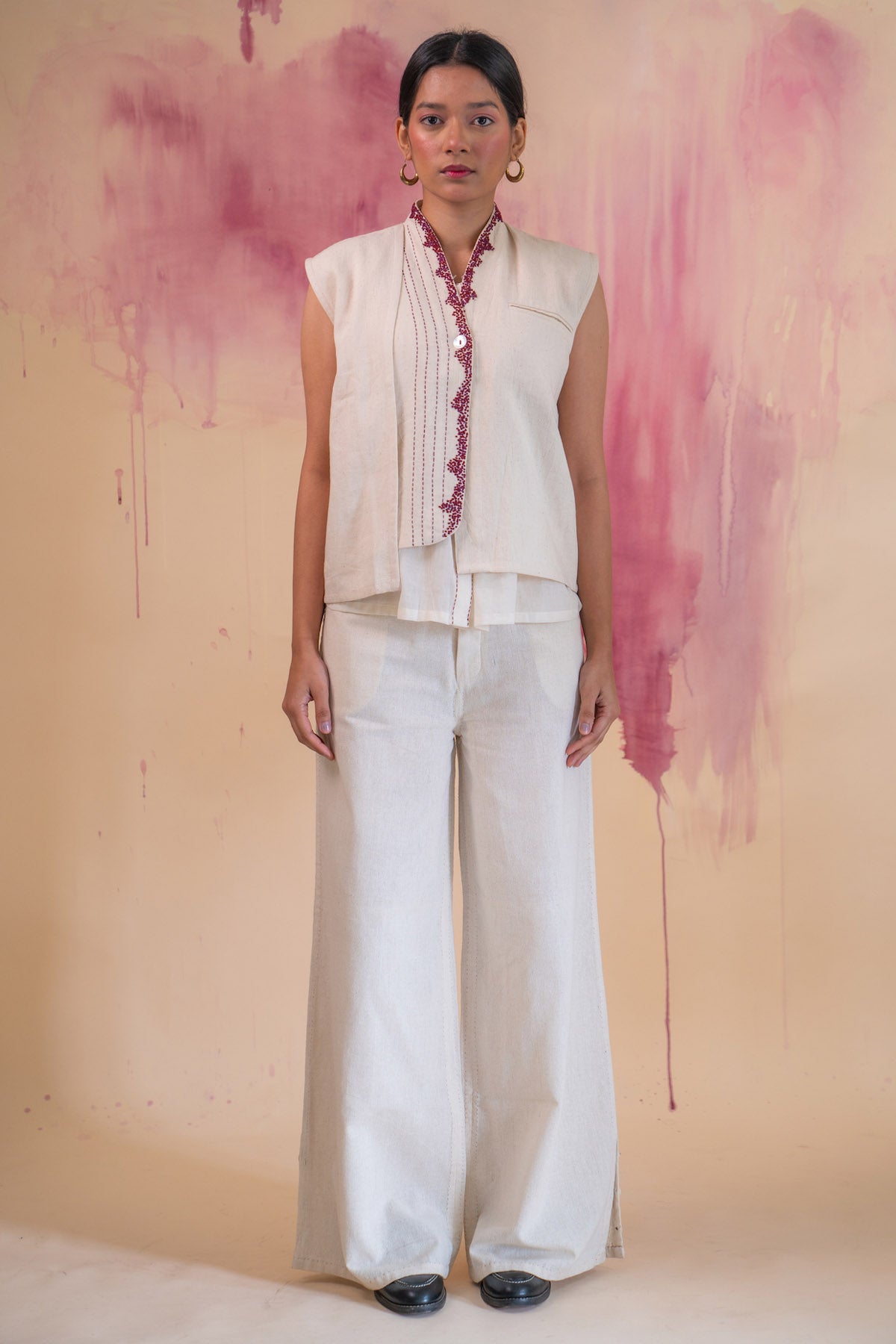 Kora Cotton Cropped Vest Jacket