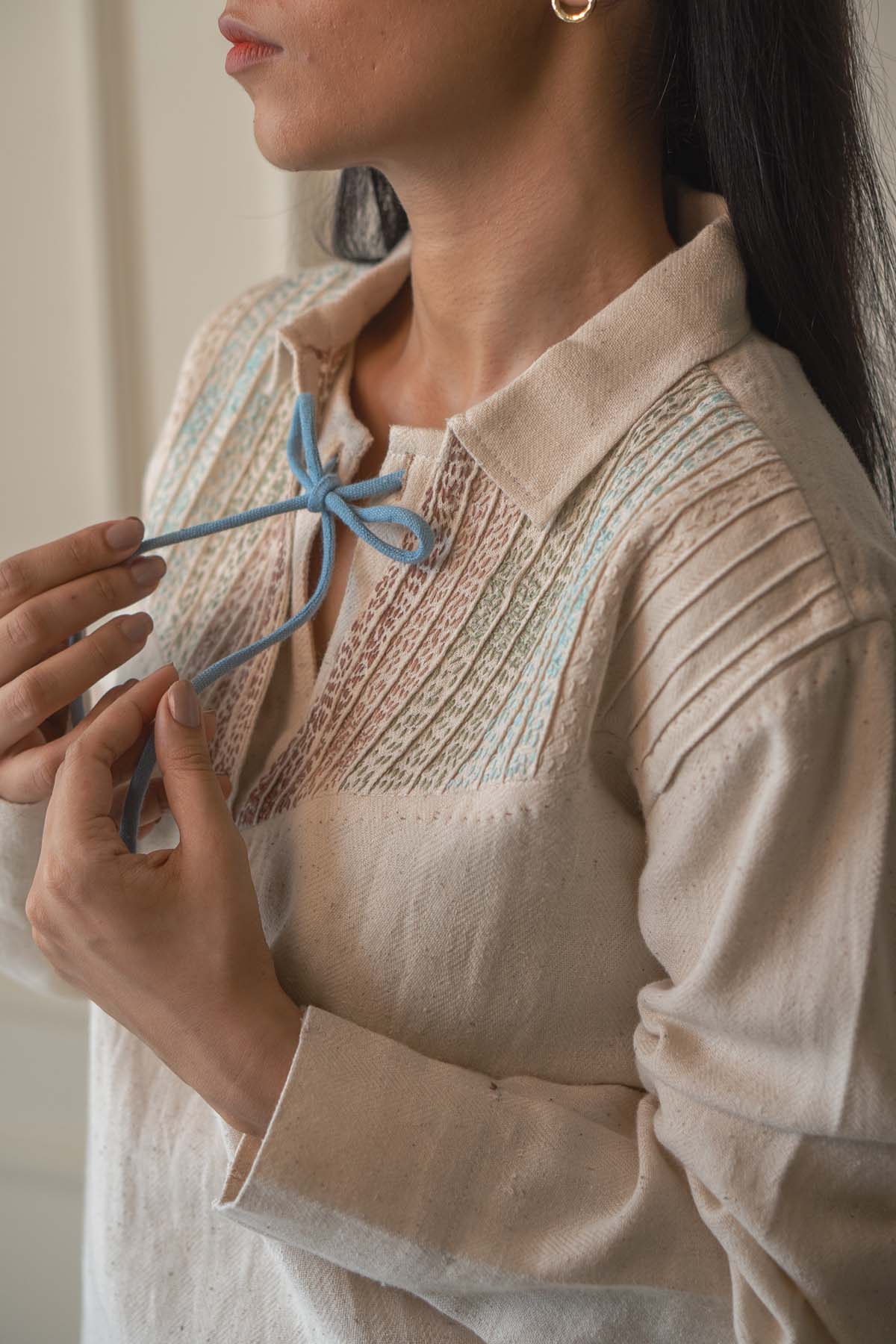Kora Yoke Embroidered Shirt