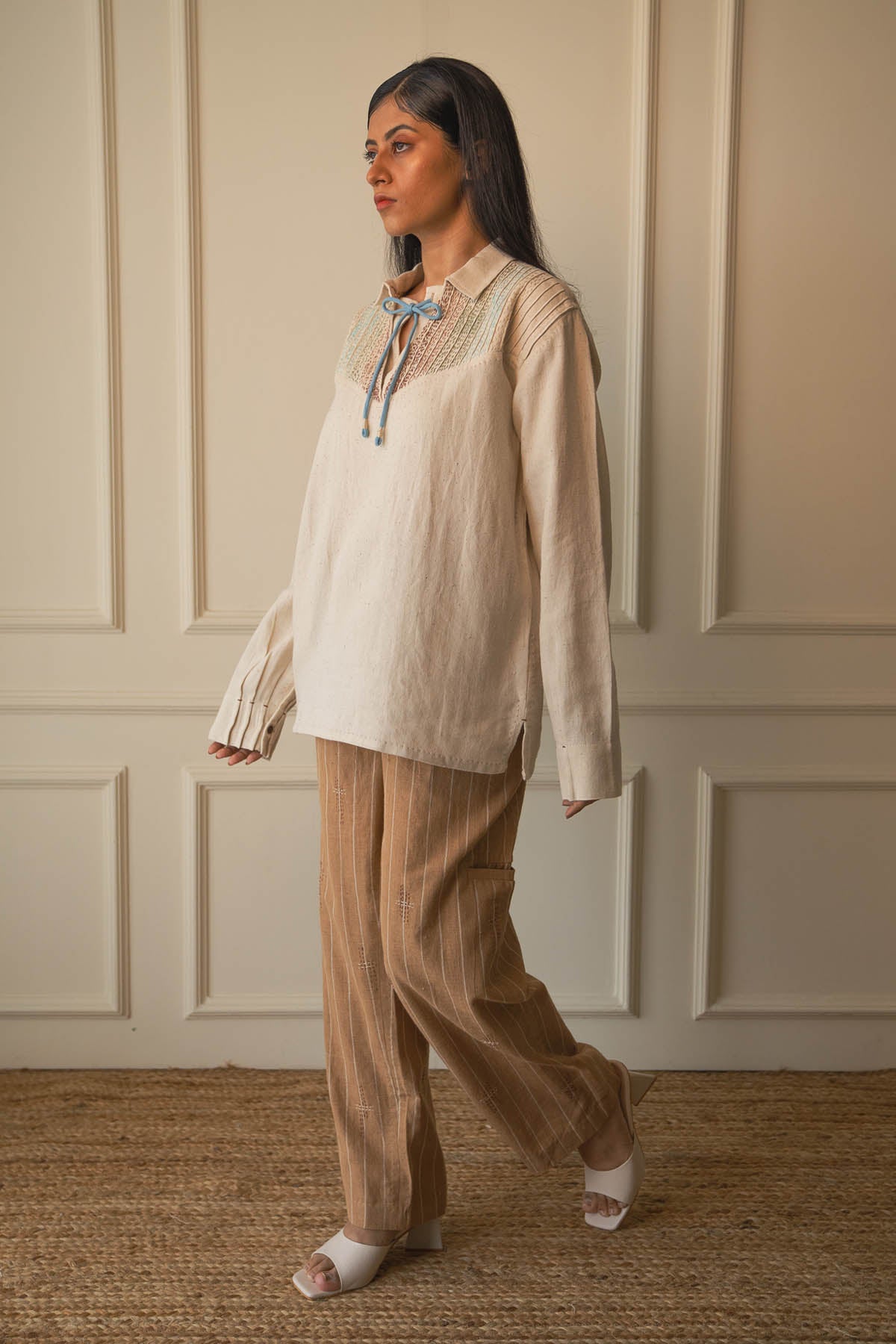 Kora Yoke Embroidered Shirt