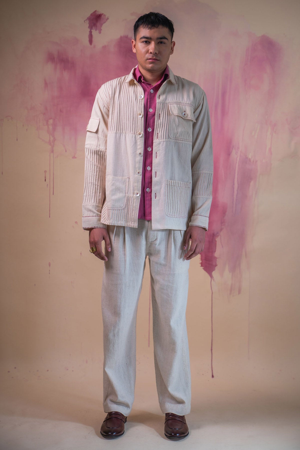 Buy Designer Kora 100% Cotton Bomber Jacket By Lafaani