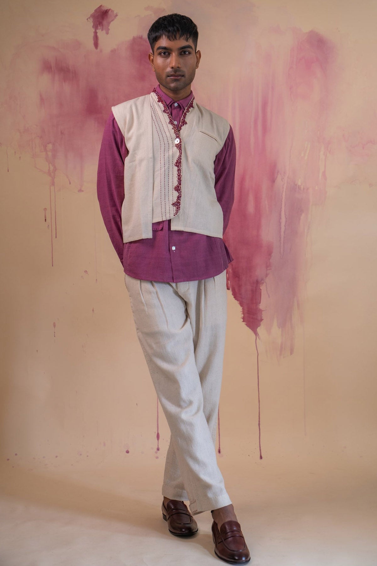 Buy Designer Kora Cotton Vest Jacket By Lafaani