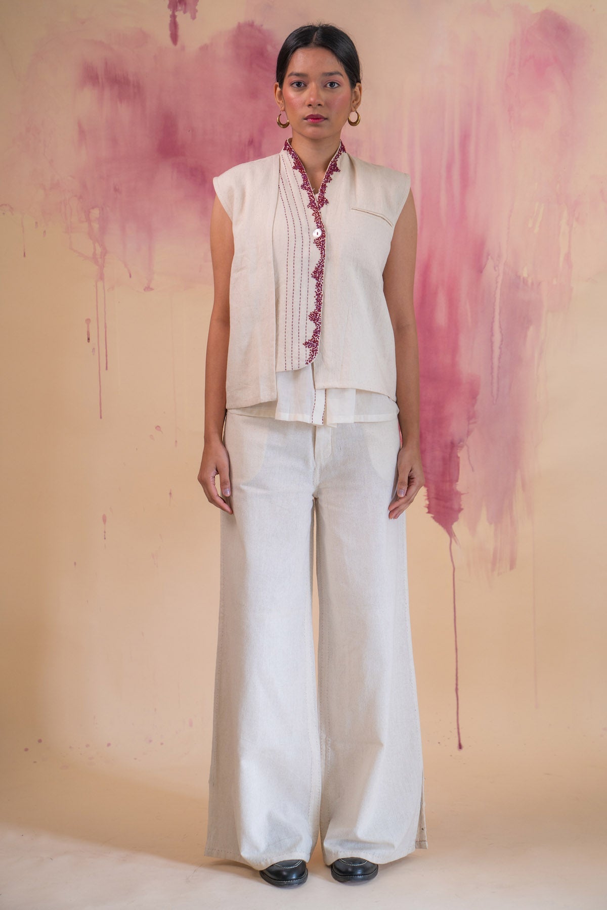 Buy Designer Kora Cotton Jacket Co-ord Set By Lafaani