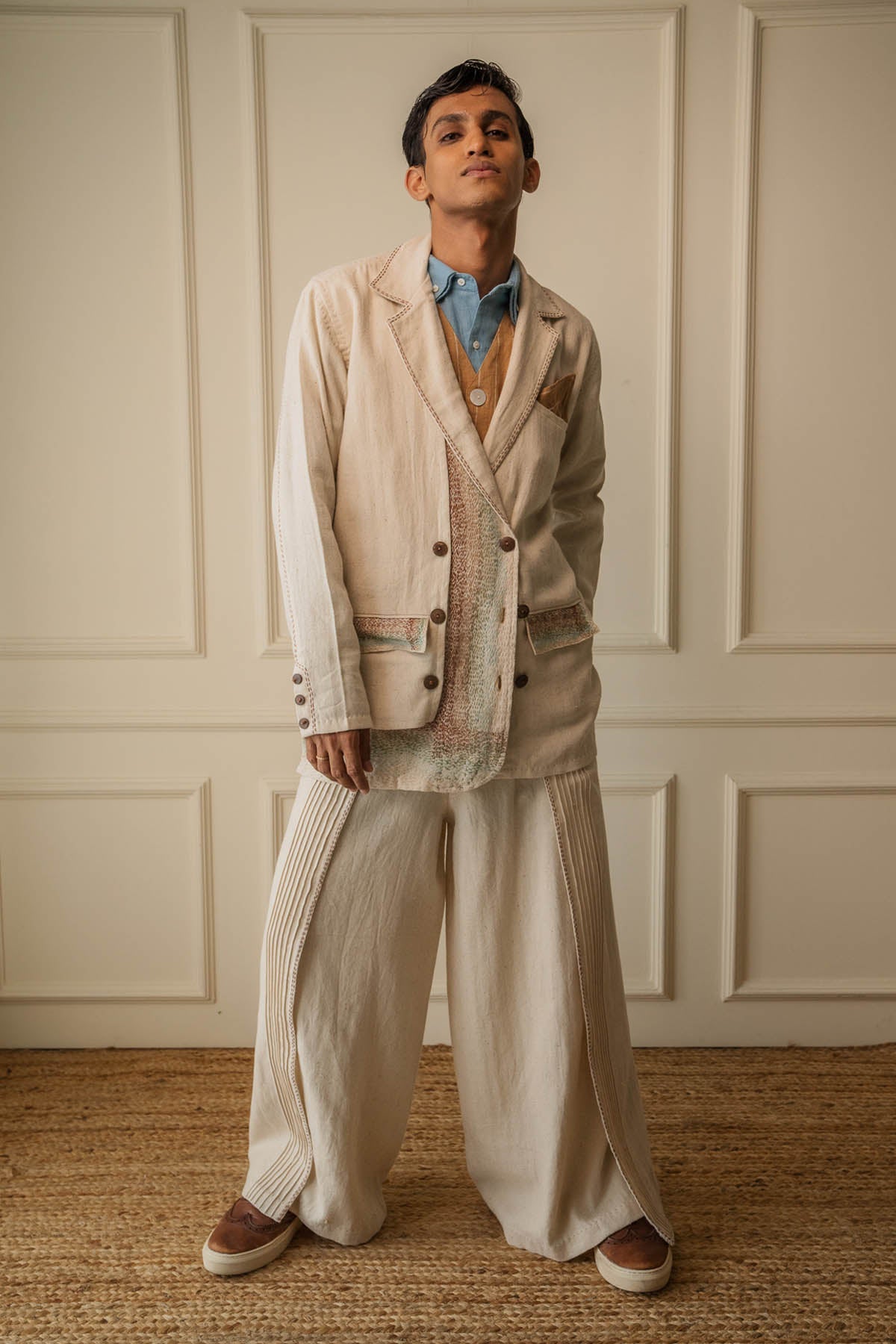 Buy Designer Kora Double Breasted Jacket By Lafaani