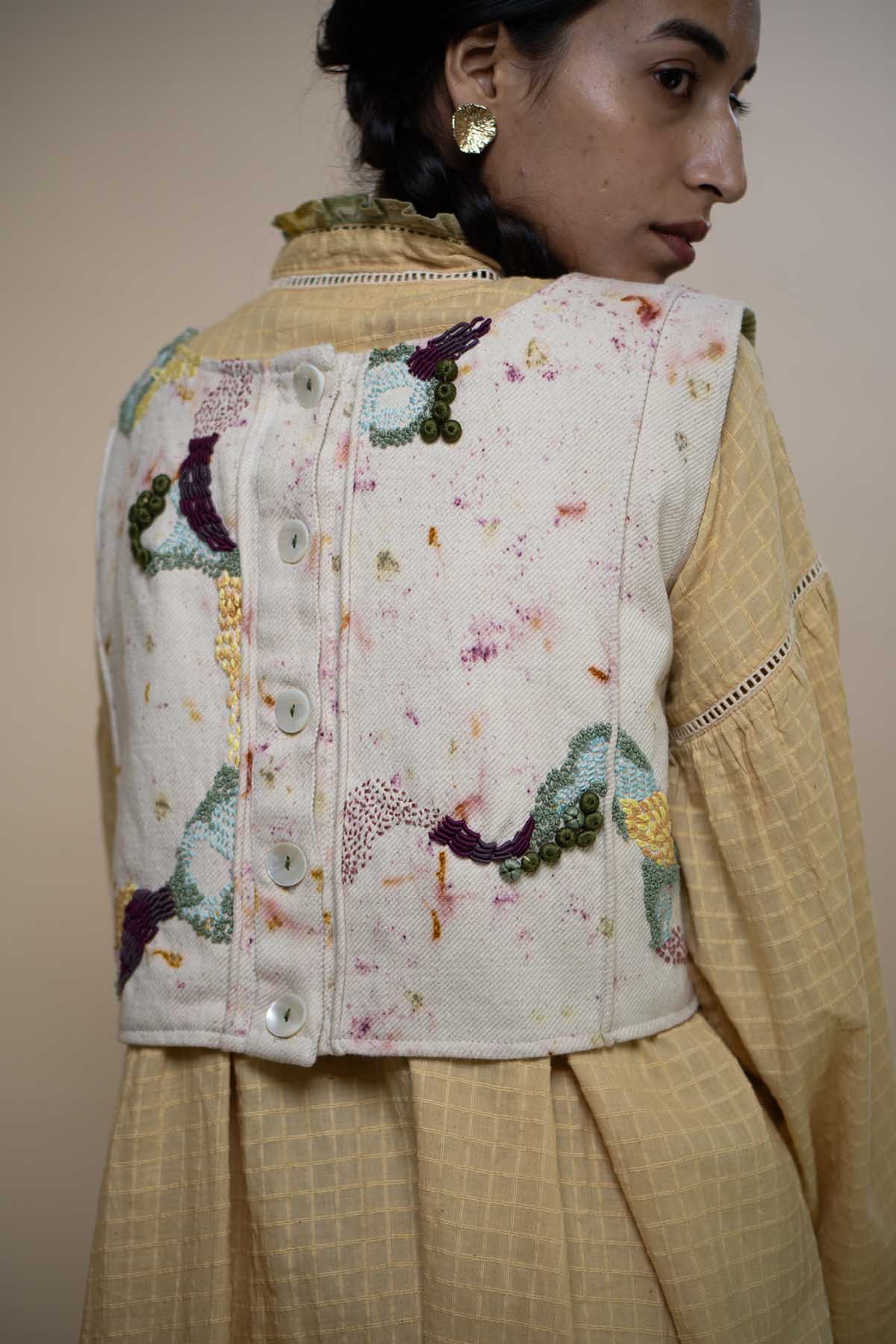 Kora Embroidered Printed Top