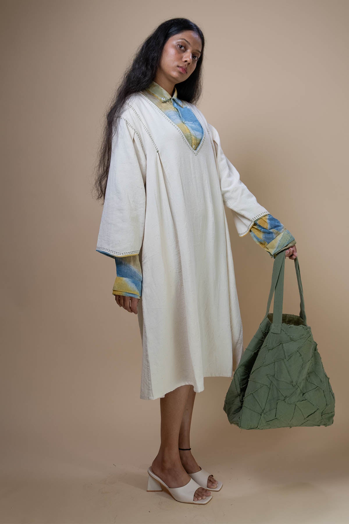 Kora Kala Cotton Layered Dress