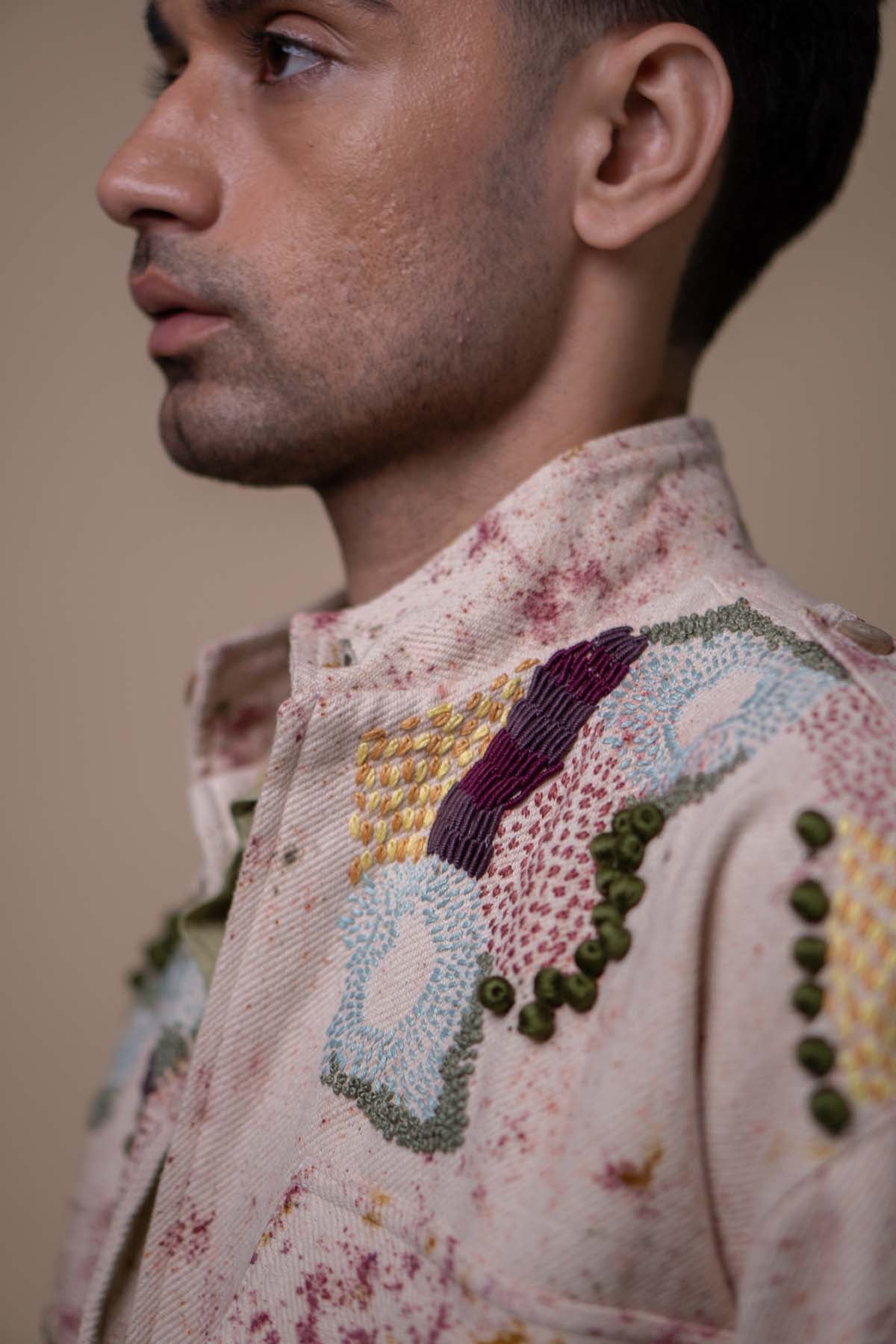 Kora Printed Embroidered Jacket