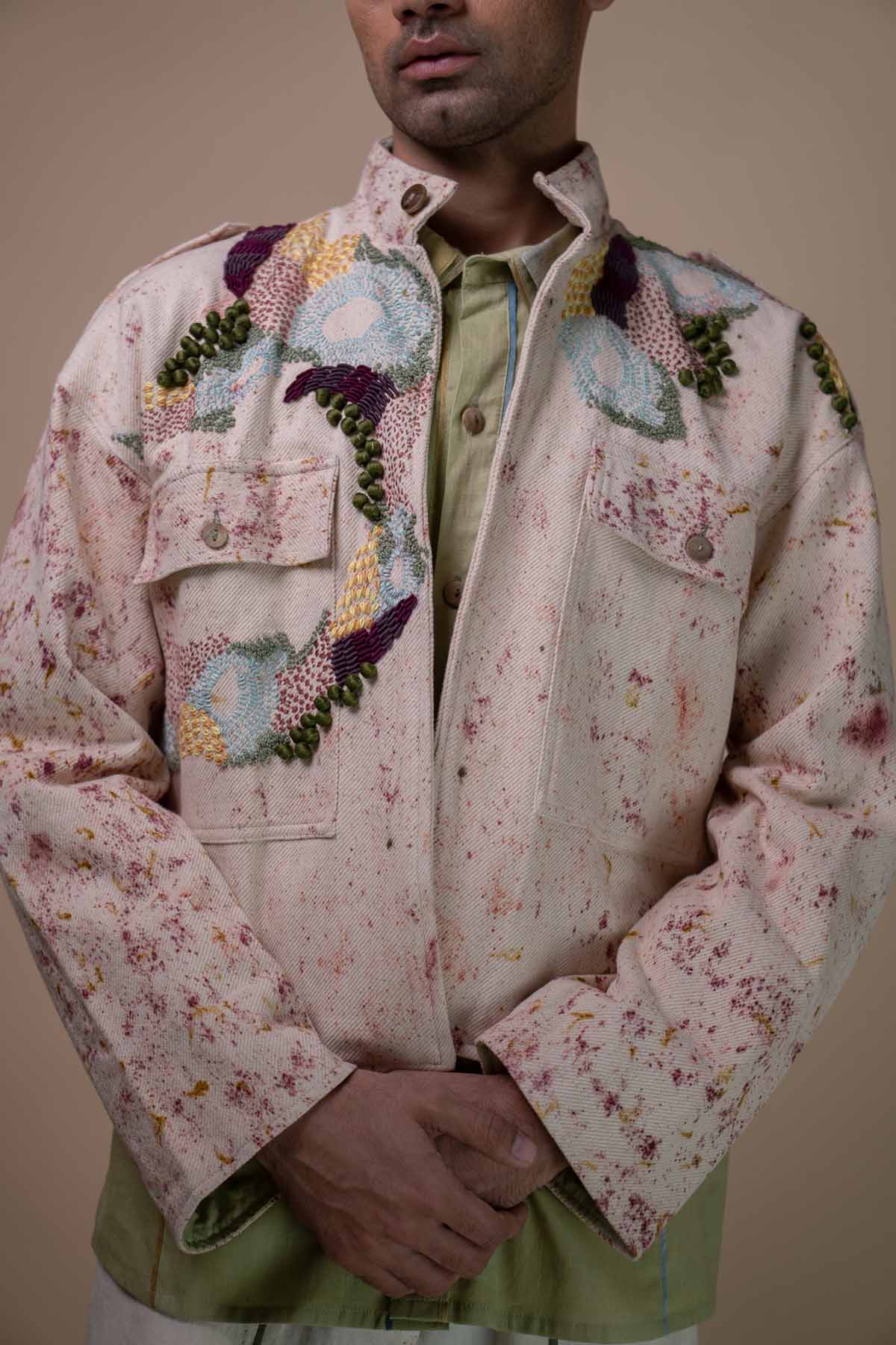 Kora Printed Embroidered Jacket