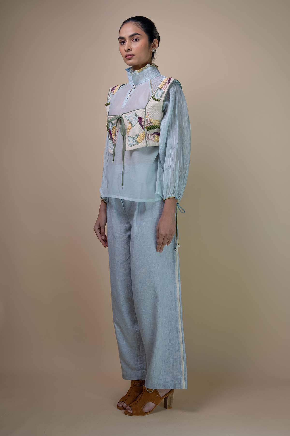 Kora Reversible Tie-Up Blouse