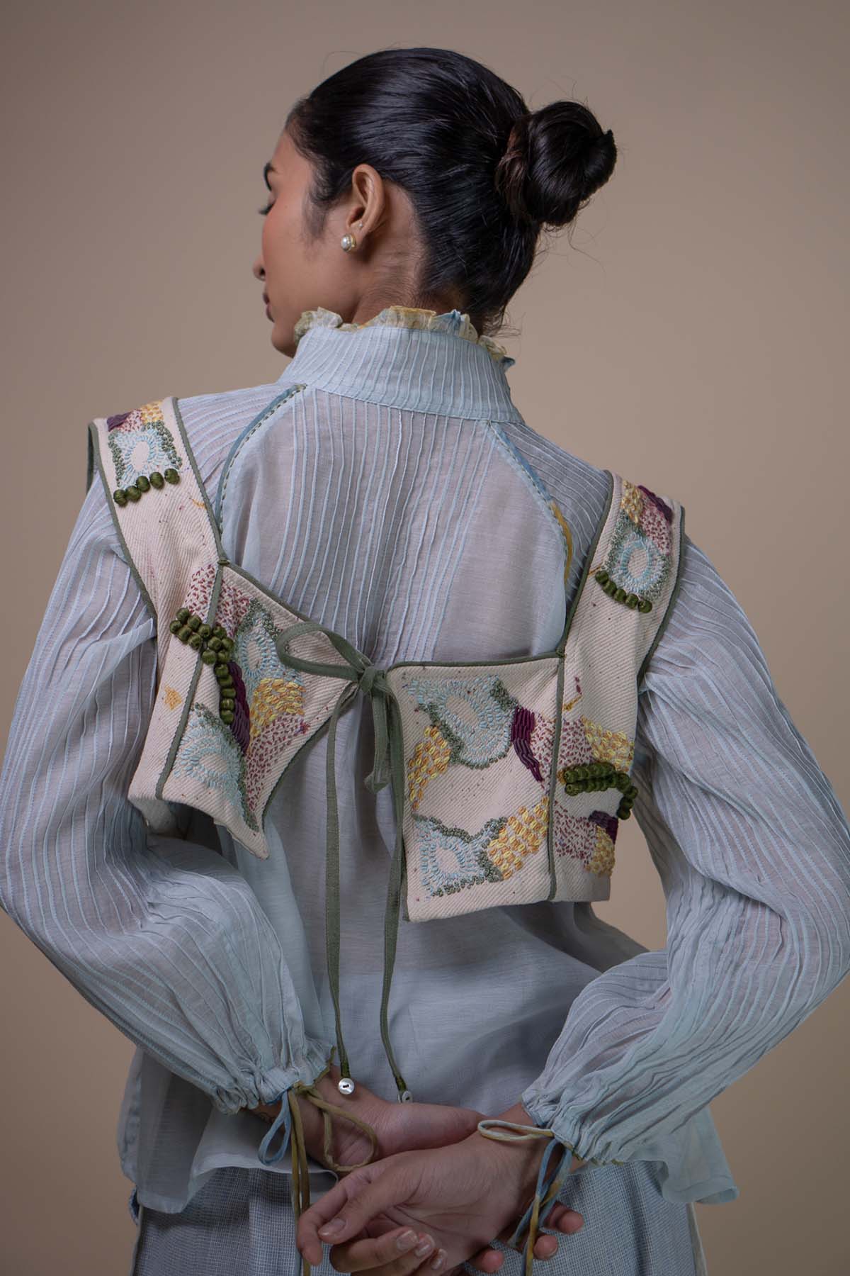 Buy Kora Reversible Tie-Up Blouse by Lafaani for women online at ScrollnShops