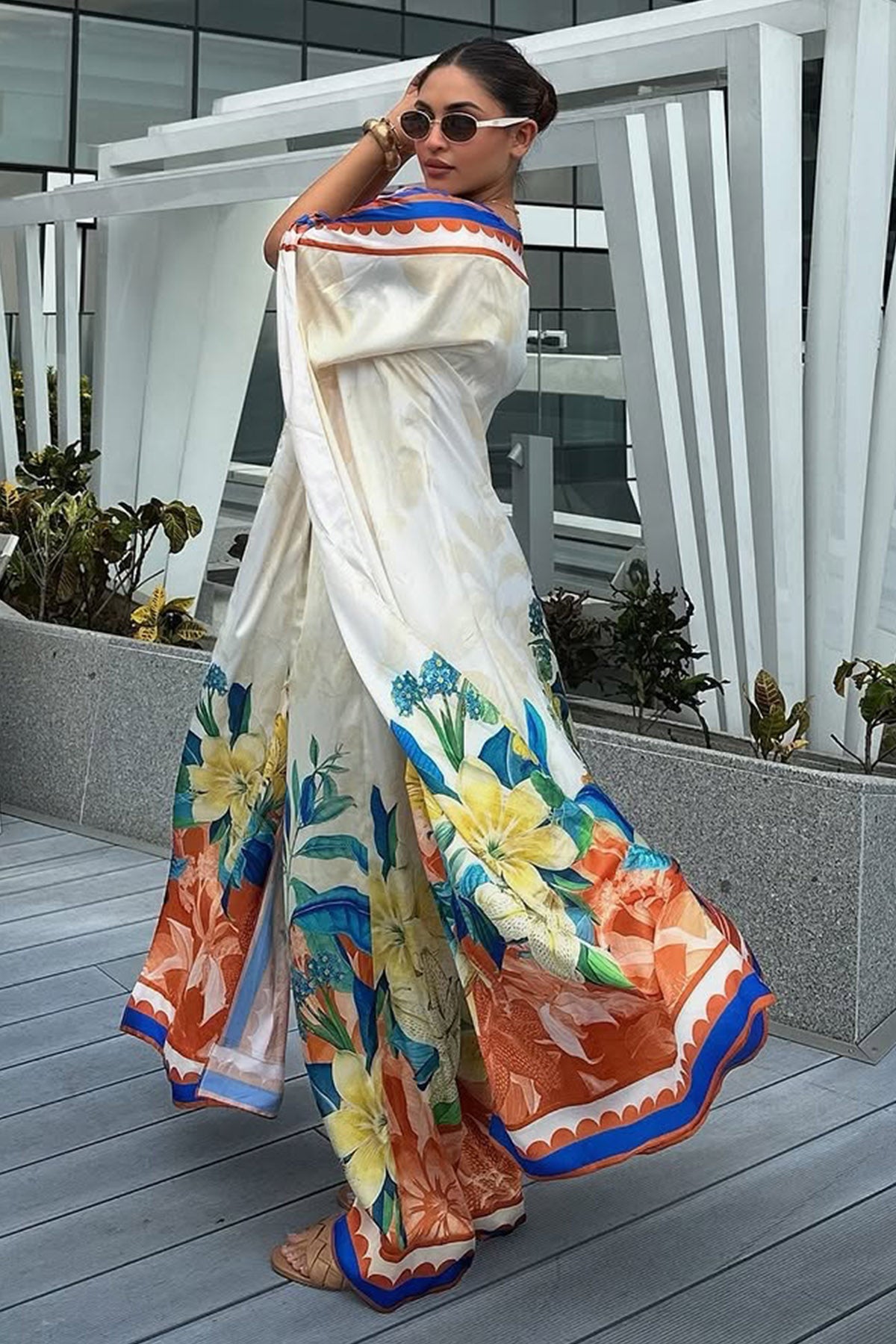 Floral Printed Cape Co-ord Set