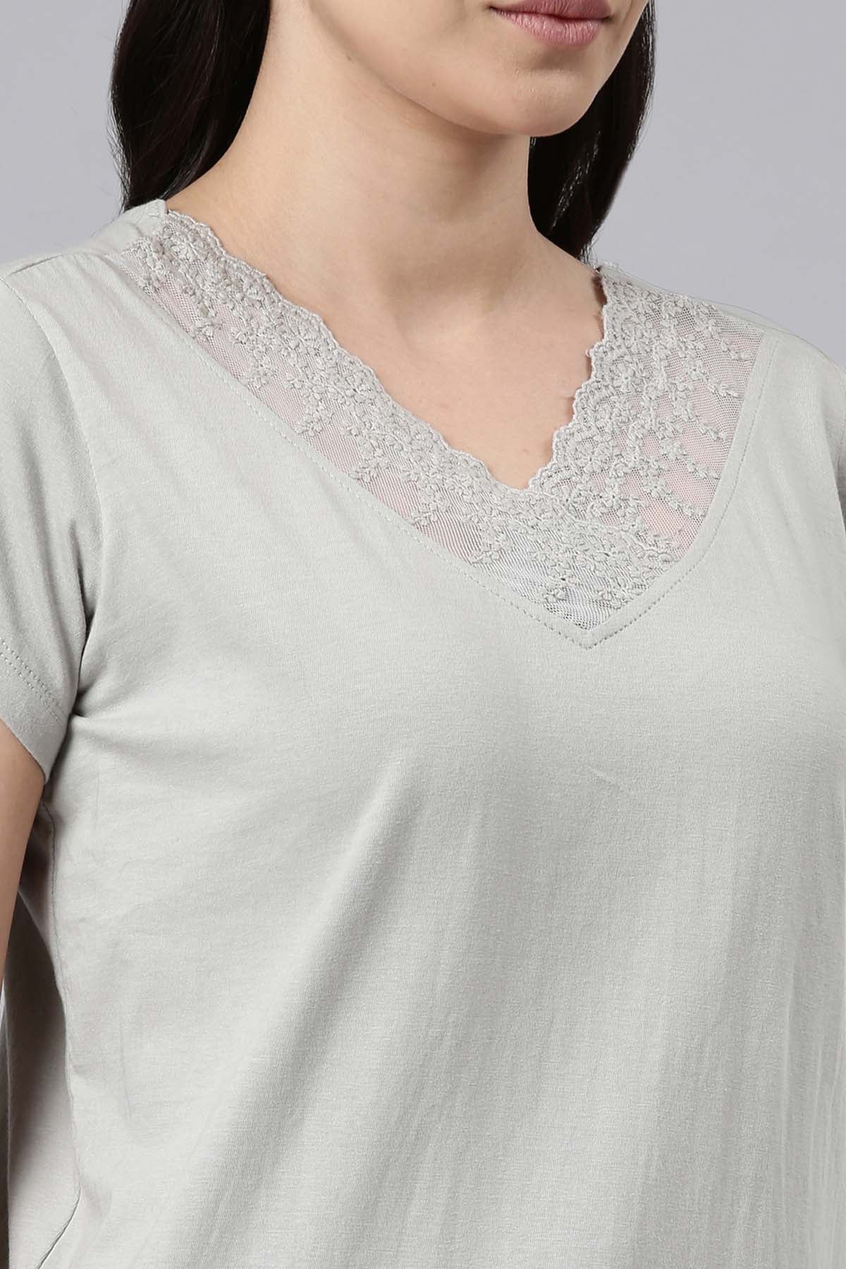 Lace Adorn Pyjama Set