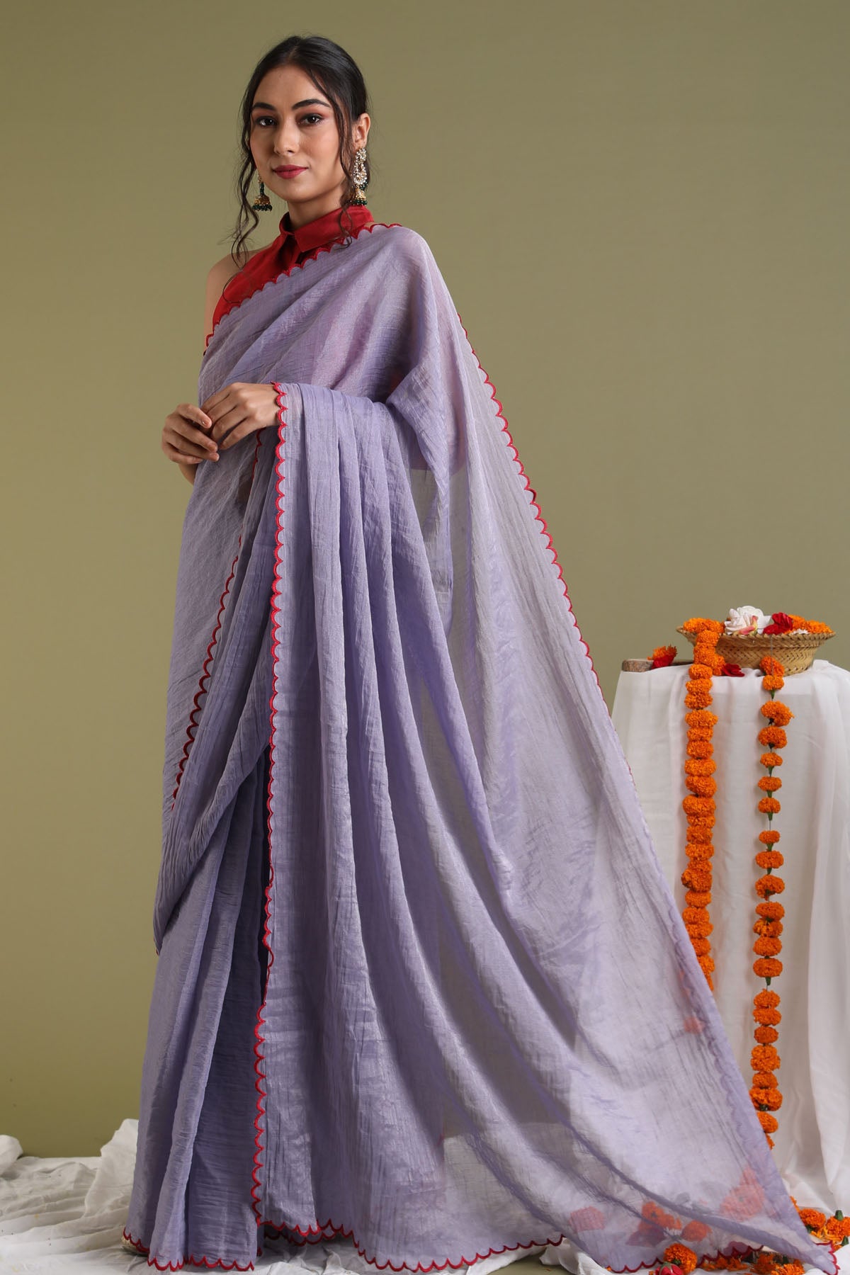 Chanderi Tissue Saree & Blouse