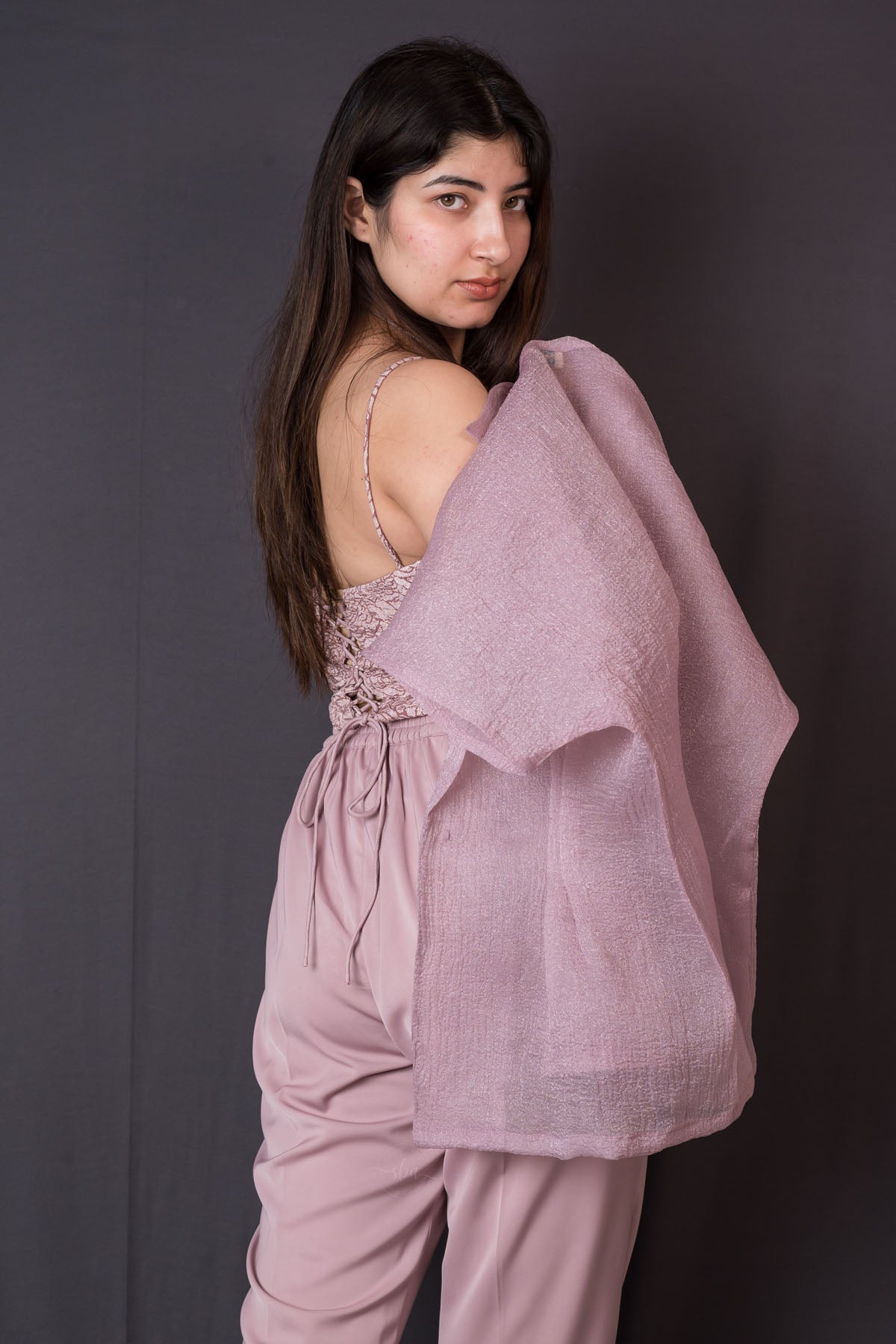 Lavender Jacket Silk Co-ord Set