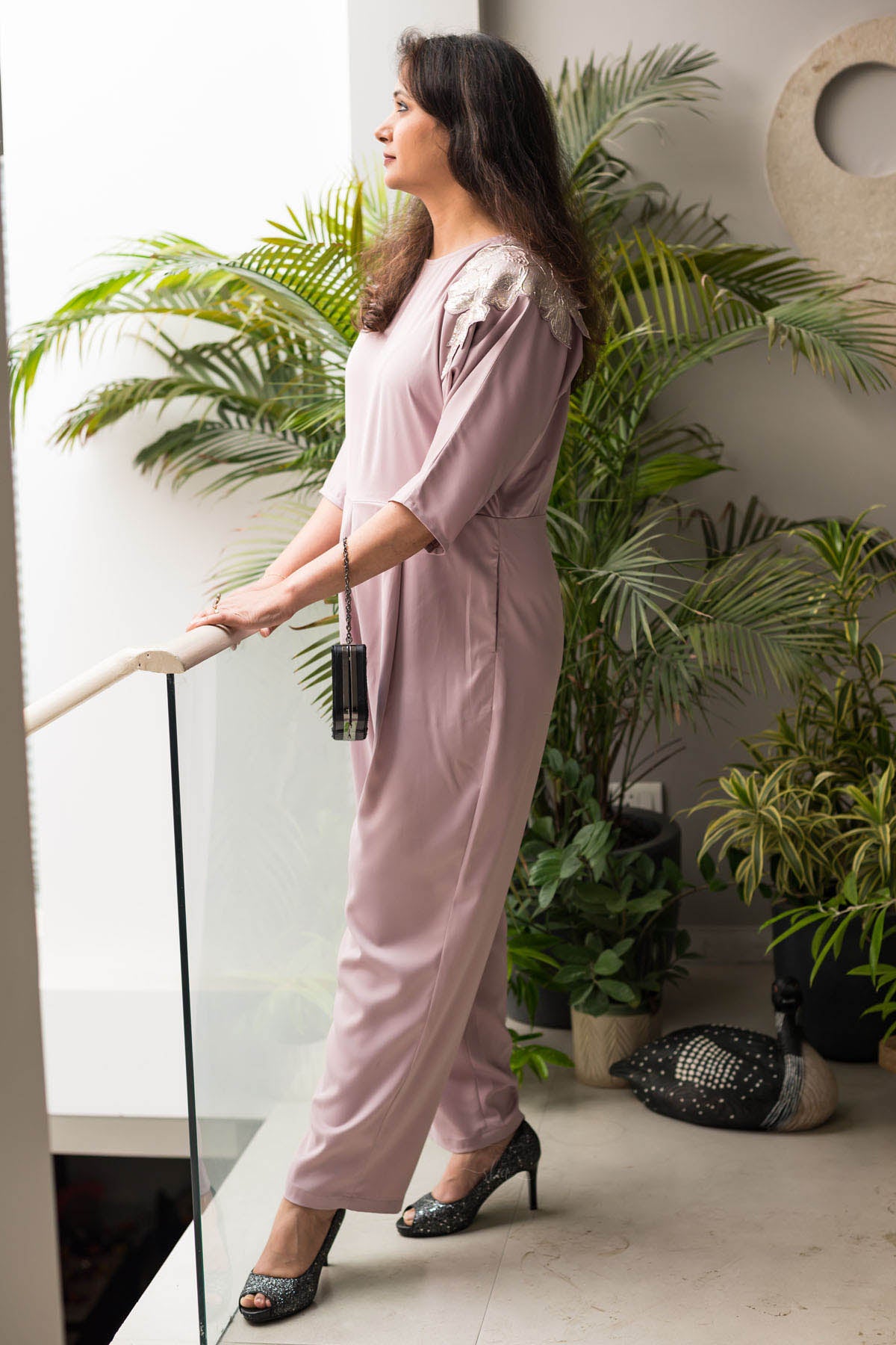 Lavender Prada Silk Jumpsuit