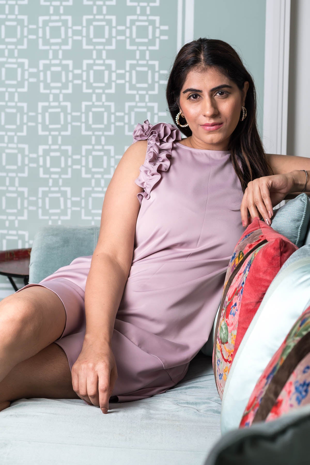 Lavender Prada Silk Mini Dress