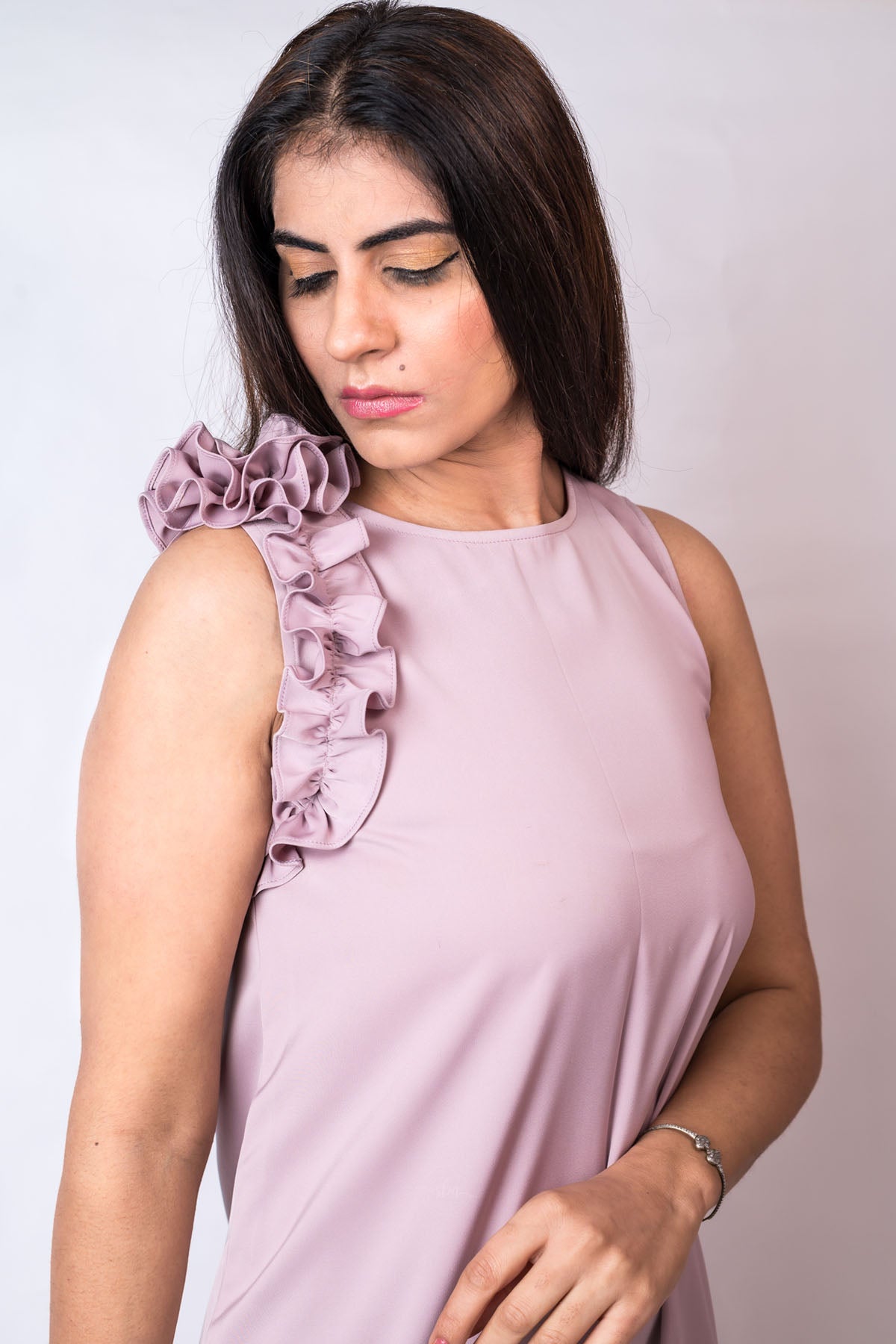 Lavender Prada Silk Mini Dress