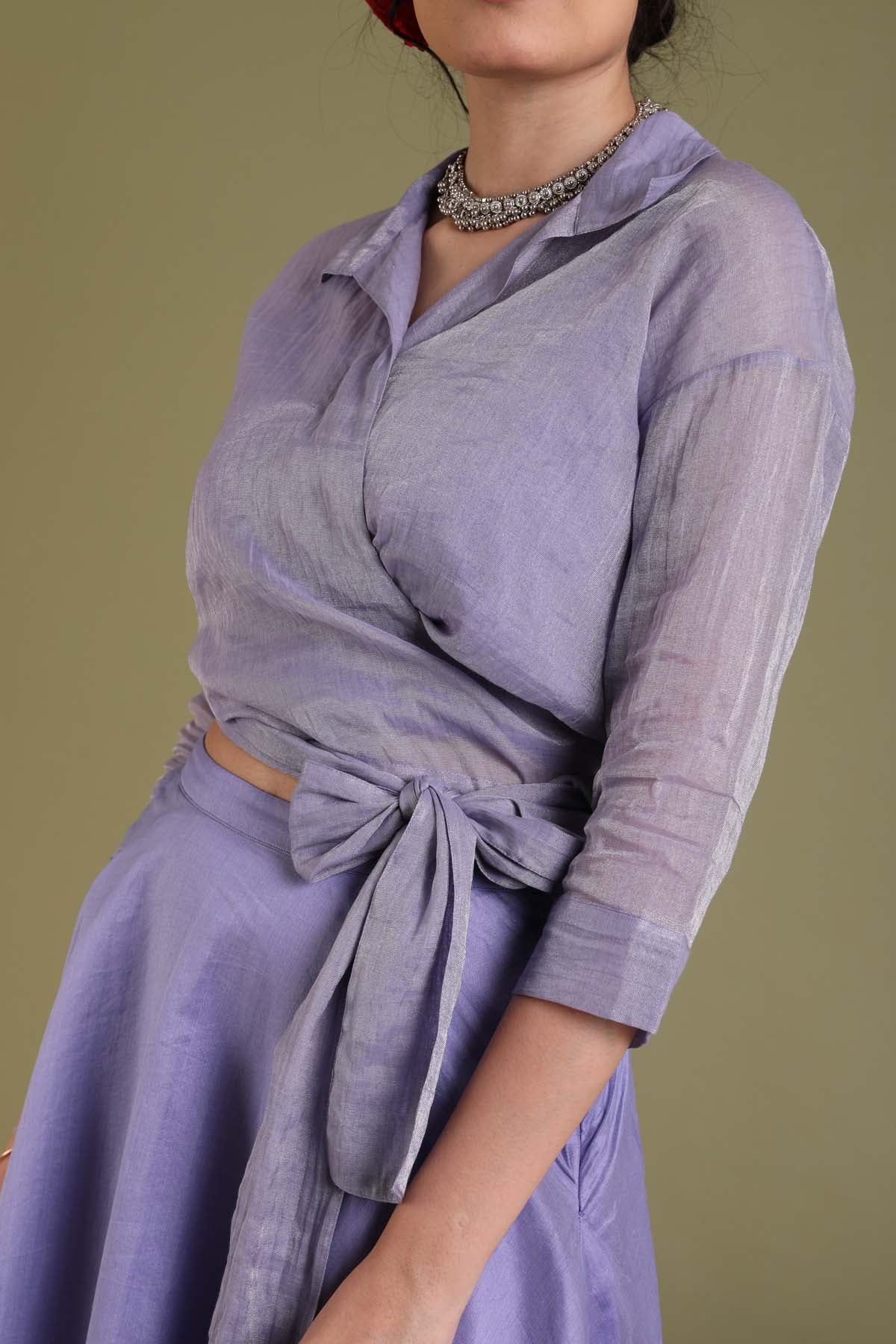 Lavender Wrap Around Top