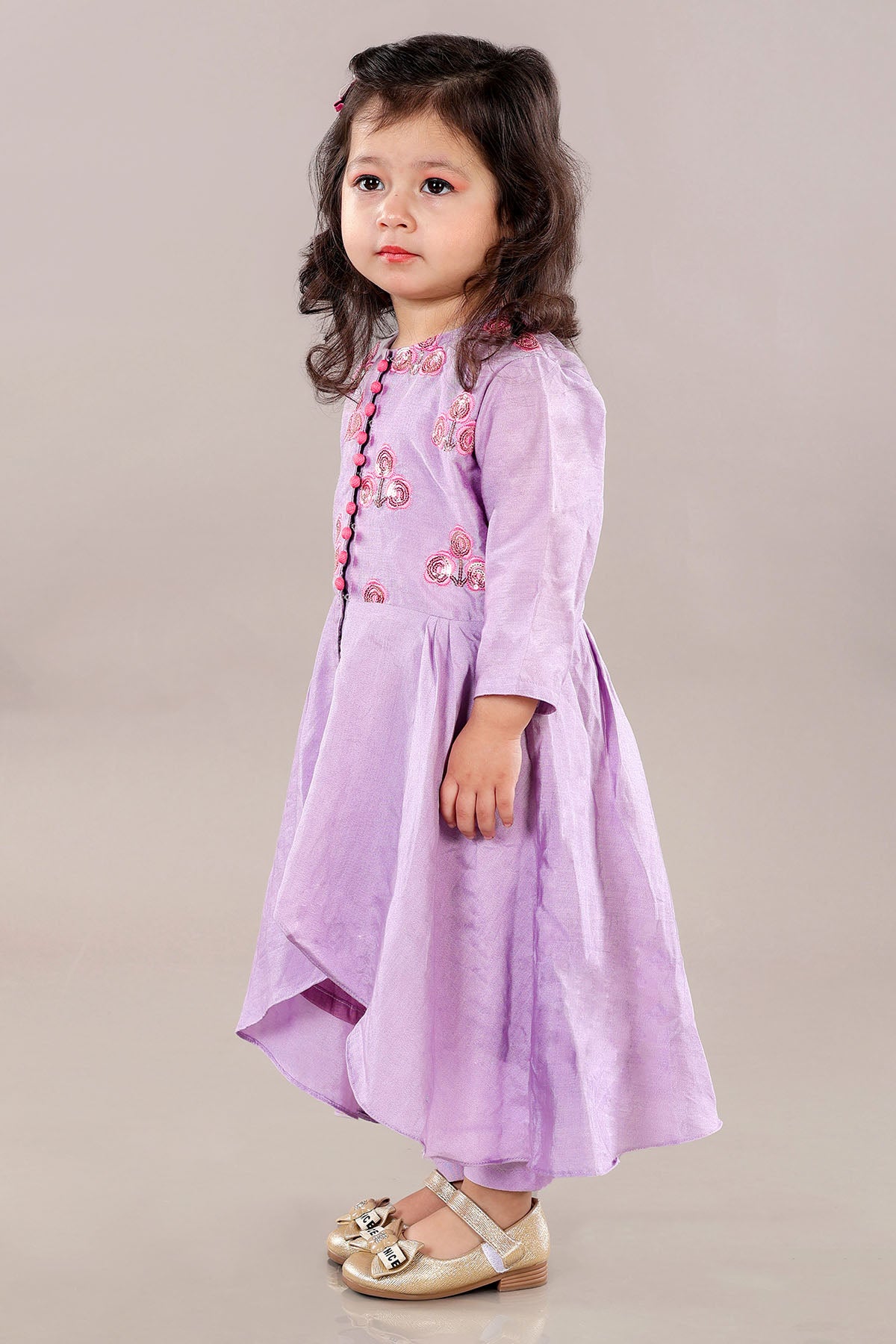 Lavender Asymmetric Anarkali Set