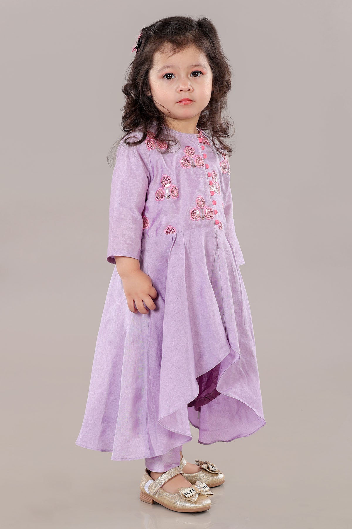 Lavender Asymmetric Anarkali Set