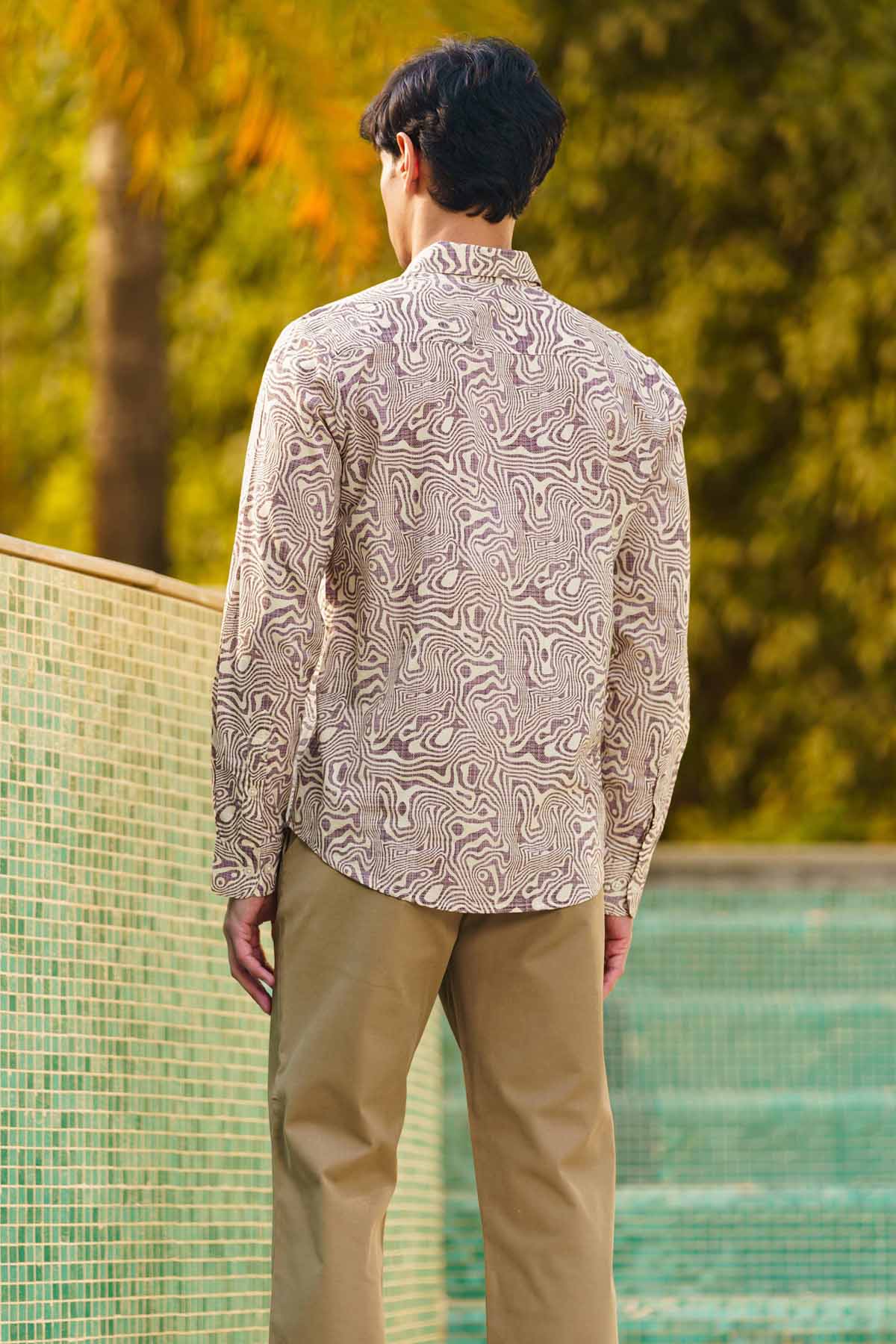 Lavender Digital Print Shirt