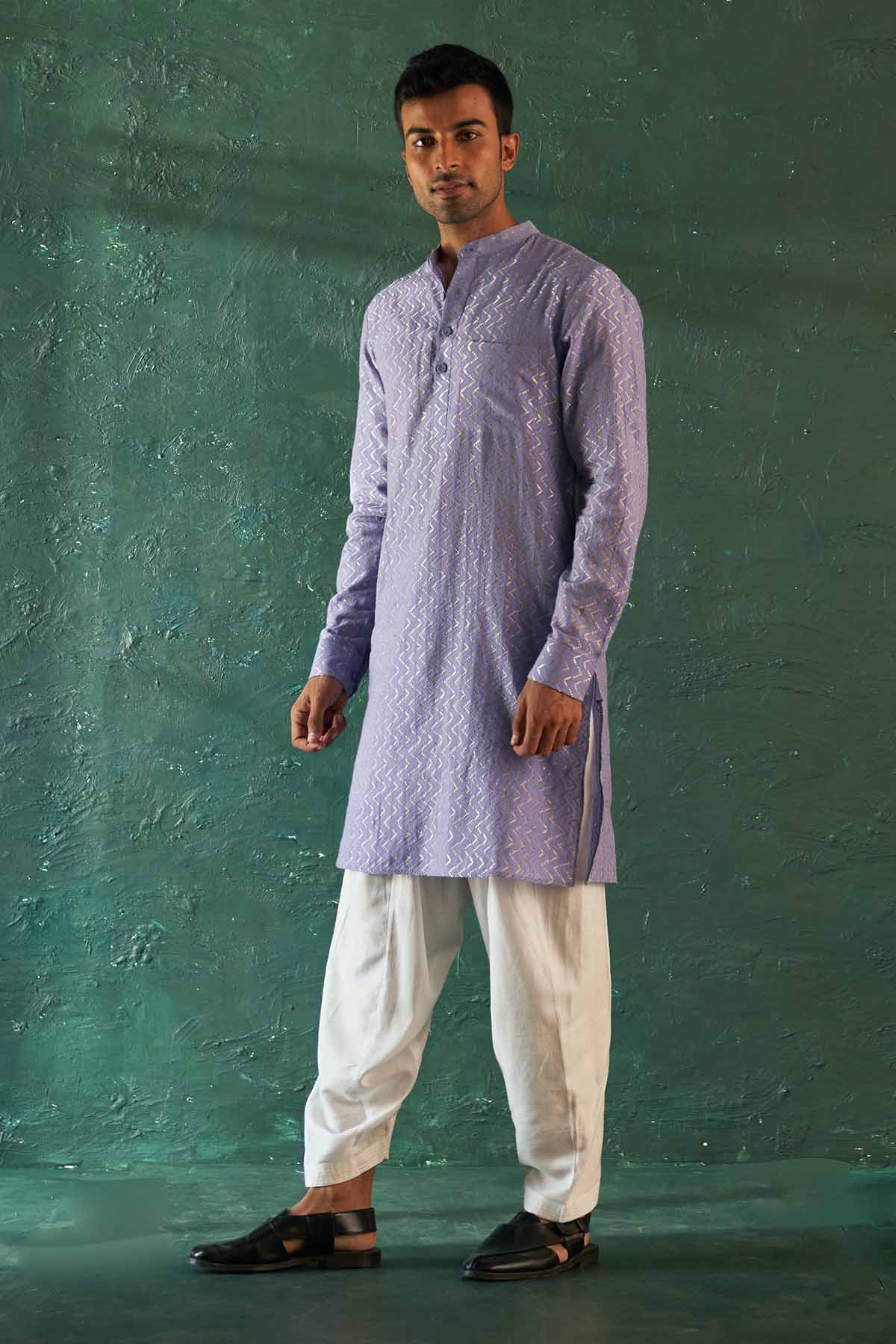 Lavender Chanderi Kurta & Salwar