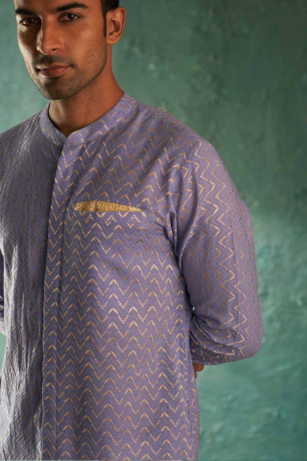 Lavender Gota Detail Kurta Set