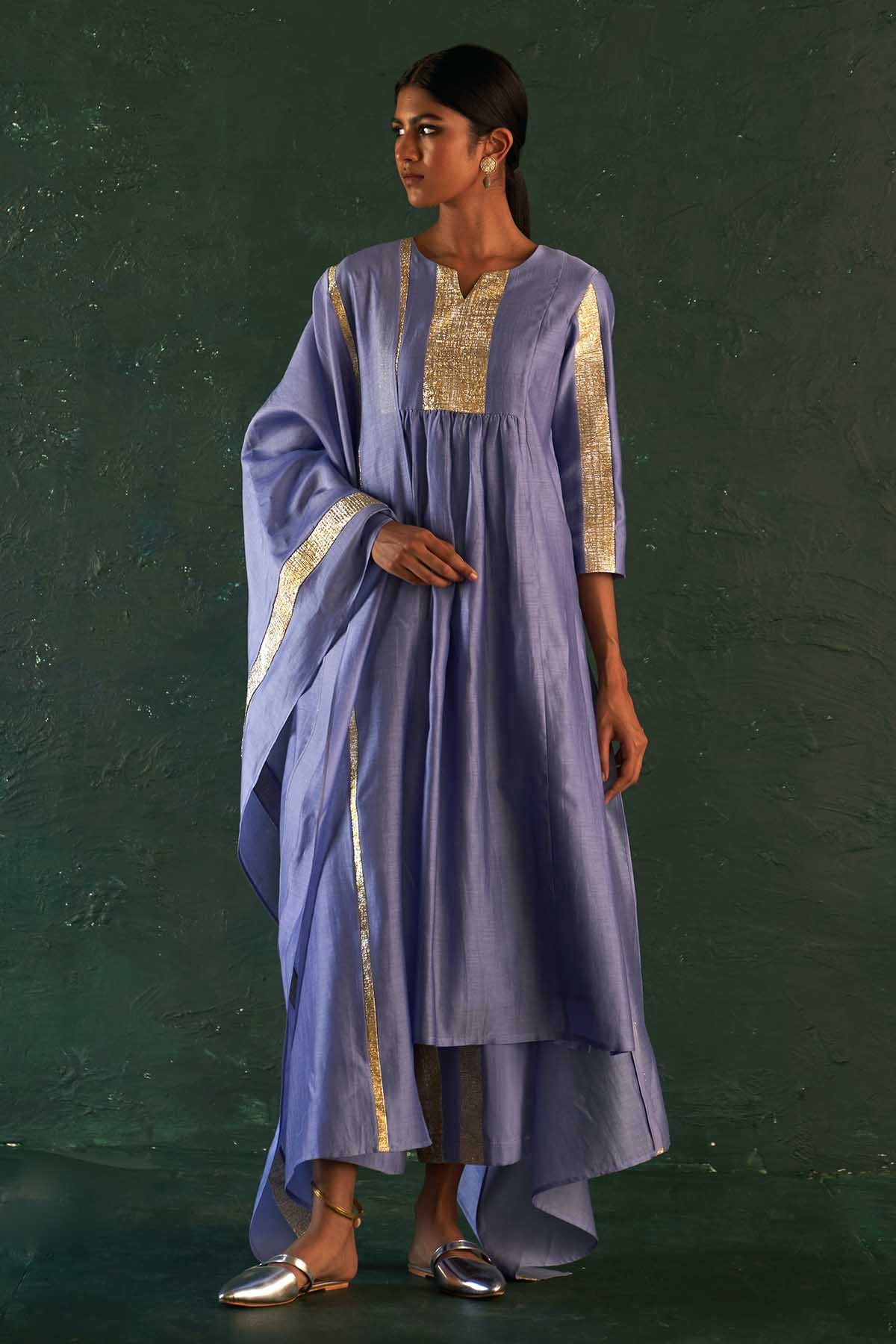 Buy Lavender Gota Work Kurta Set Online