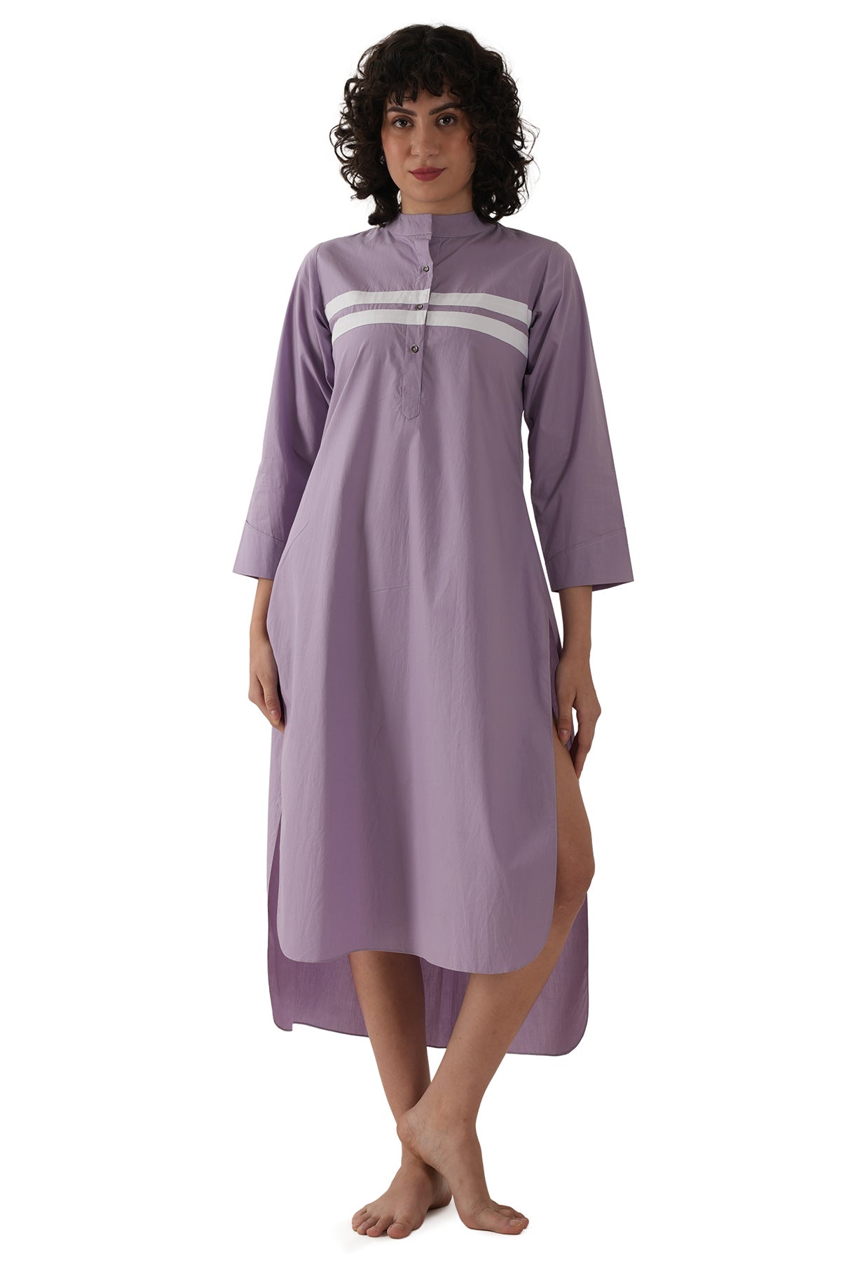 Buy Lavender High Low Midi Dress for women by Khat Clothing online available at scrollnshops