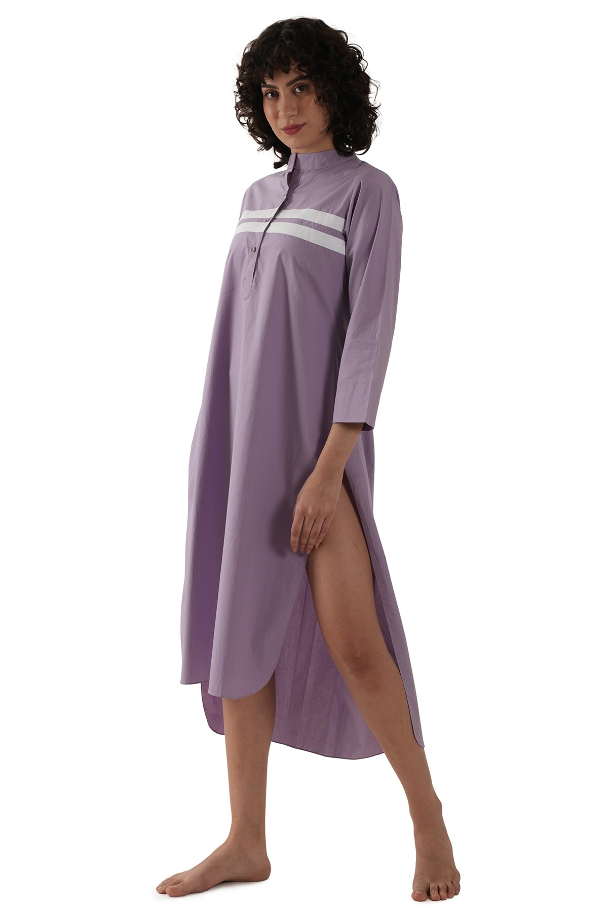 Lavender High Low Midi Dress