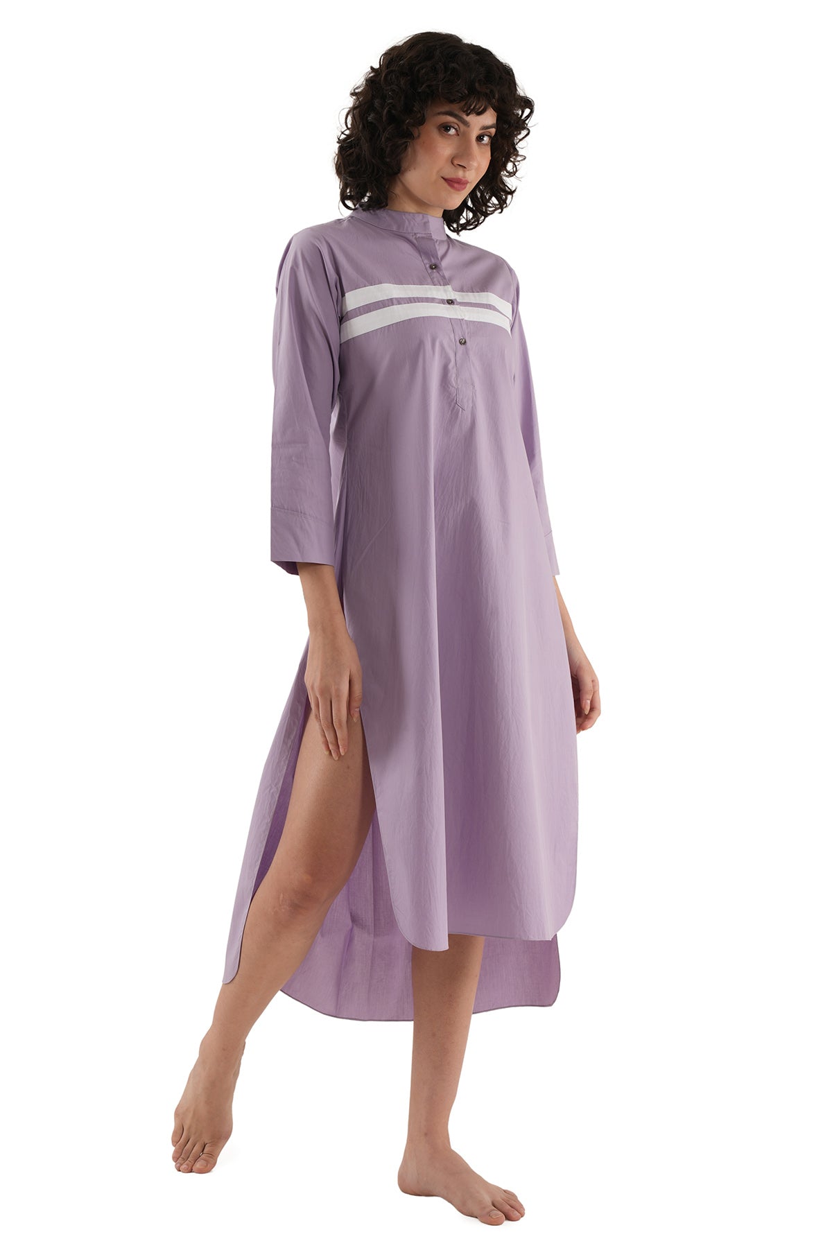 Lavender High Low Midi Dress