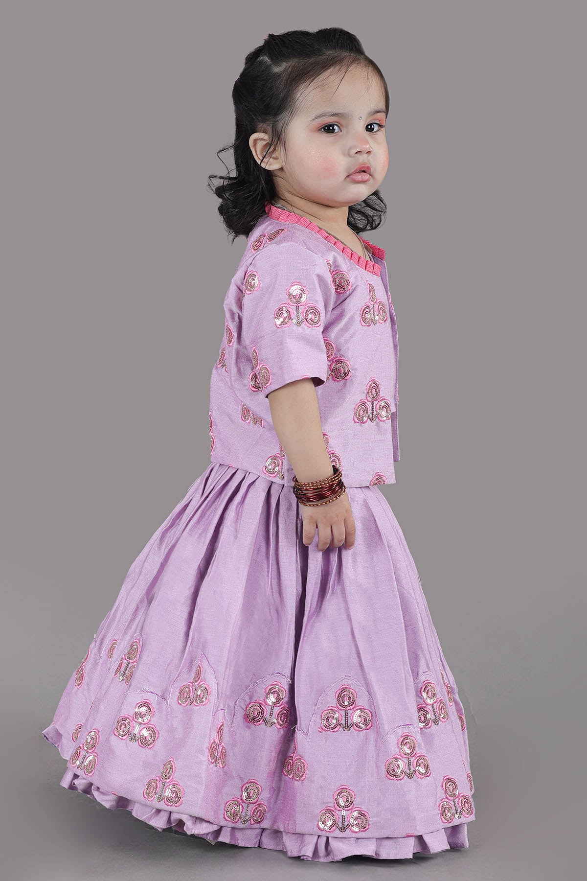 Lavender Lehenga Set & Jacket