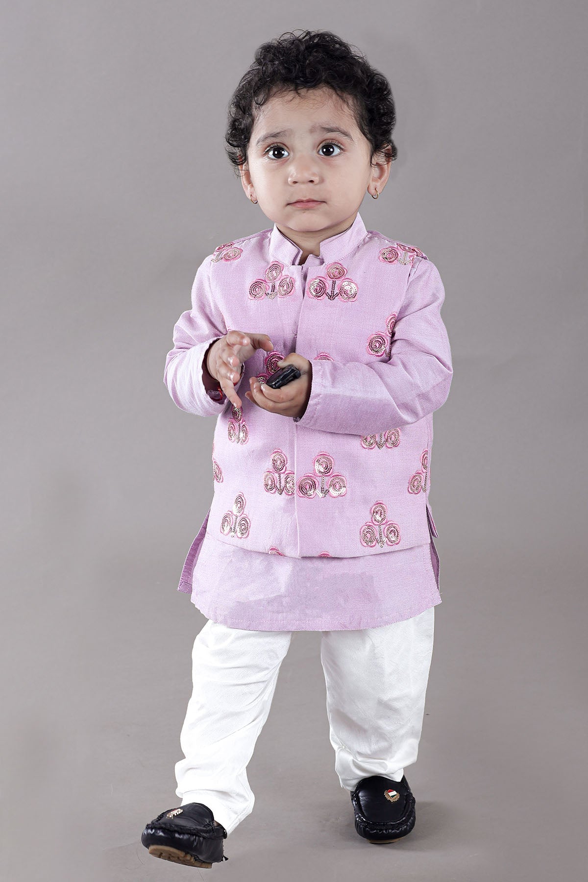 Buy Lavender Sequins Jacket Set by Little Brats for Boys online at ScrollnShops